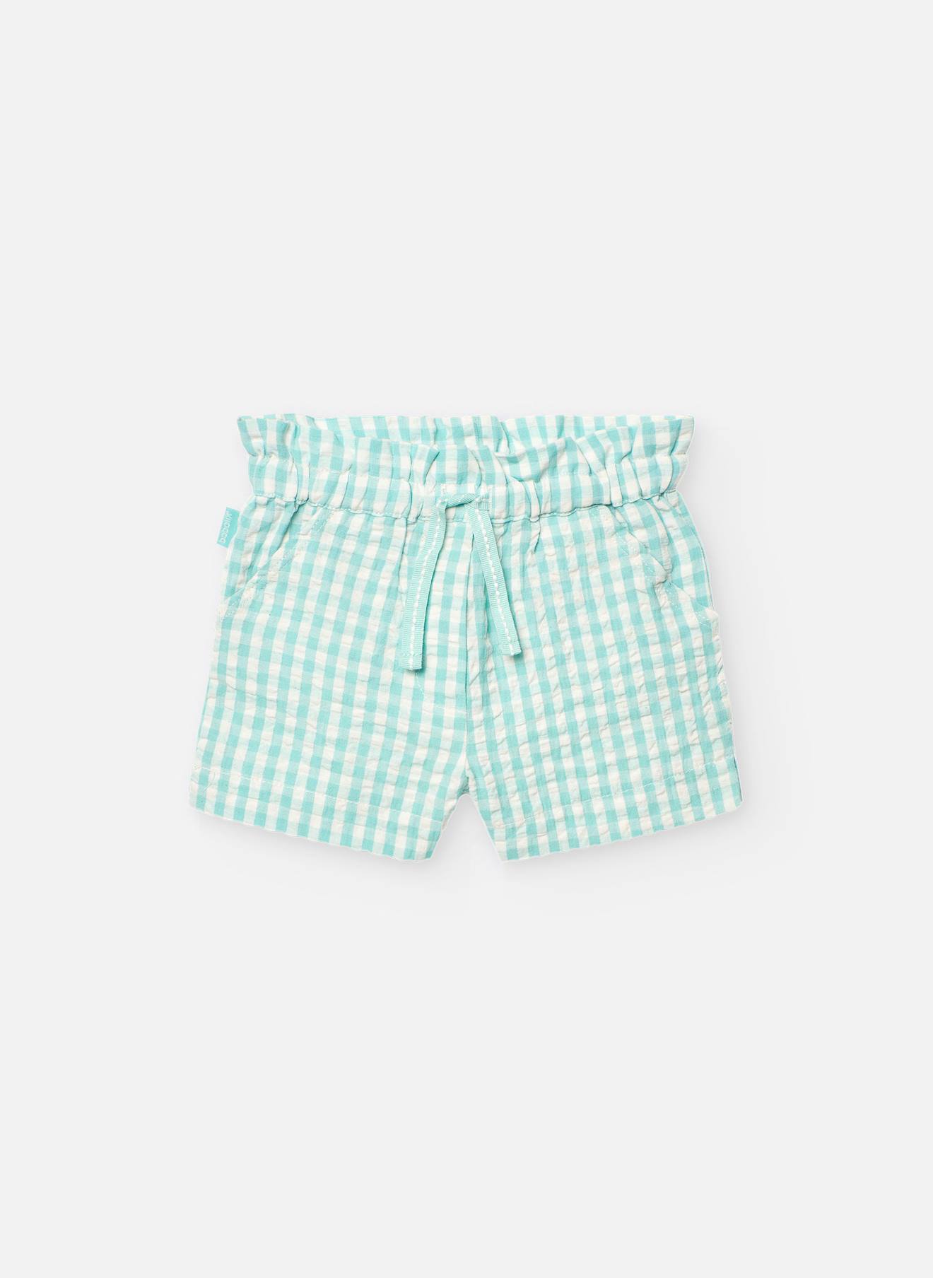 Bermuda En Coton Avec Imprimé À Carreaux Vert