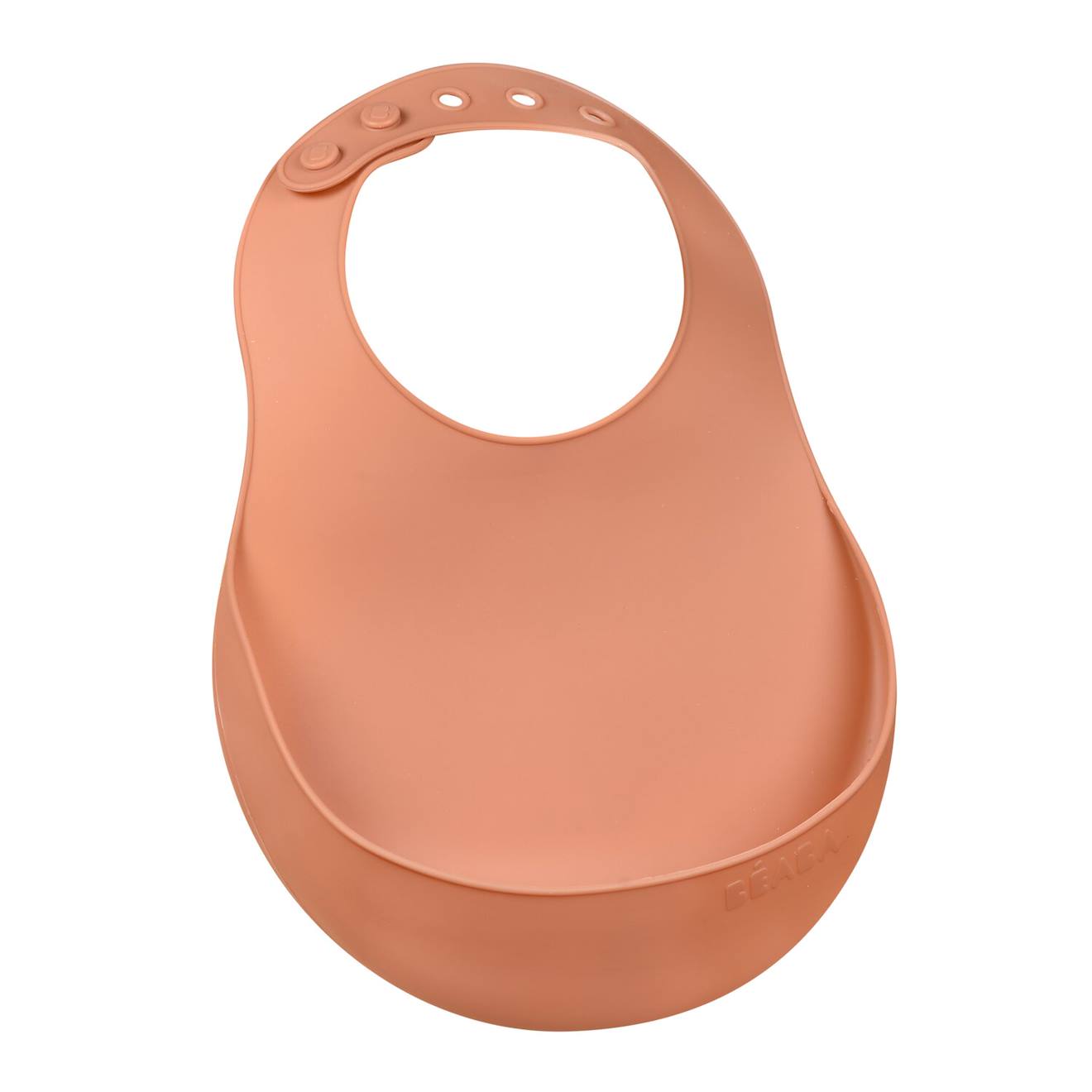 Bavoir Silicone Récupérateur Réglable Terracotta (Béaba) - Image 1