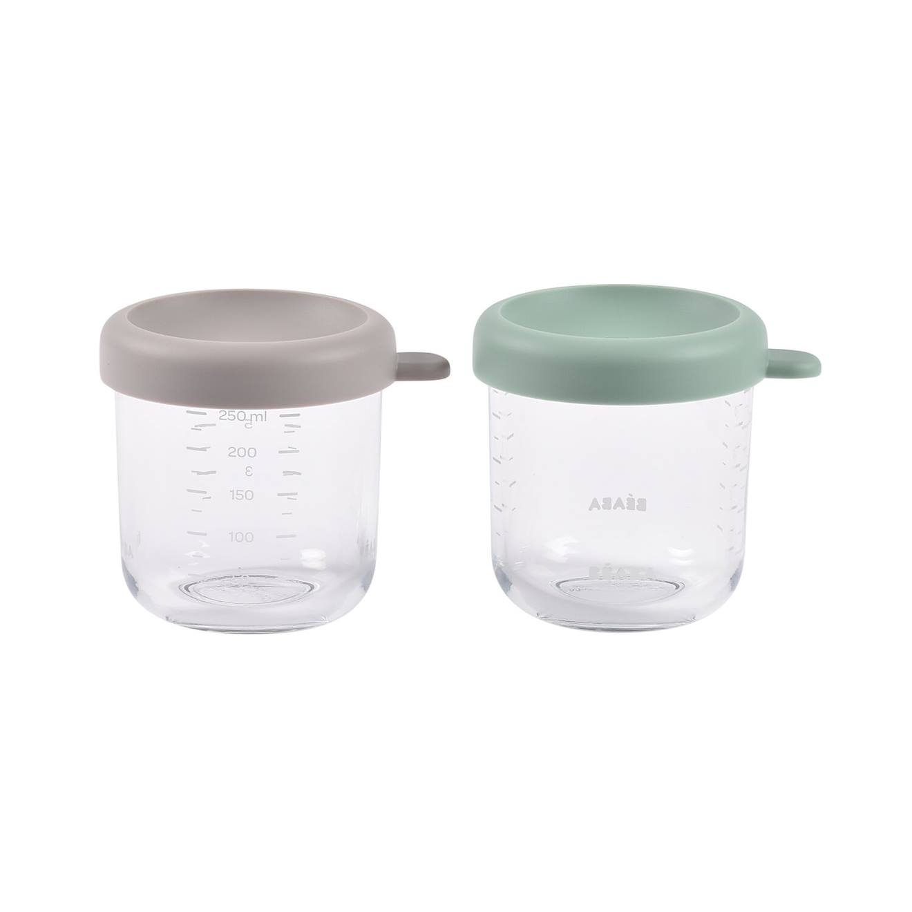 Lot De 2 Portions Repas En Verre 250 Ml Vert