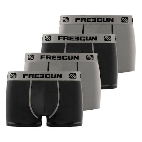Garçon-Lot de 4 boxers  coton gris
