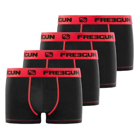 Lot de 4 boxers  coton rouge  - vertbaudet enfant