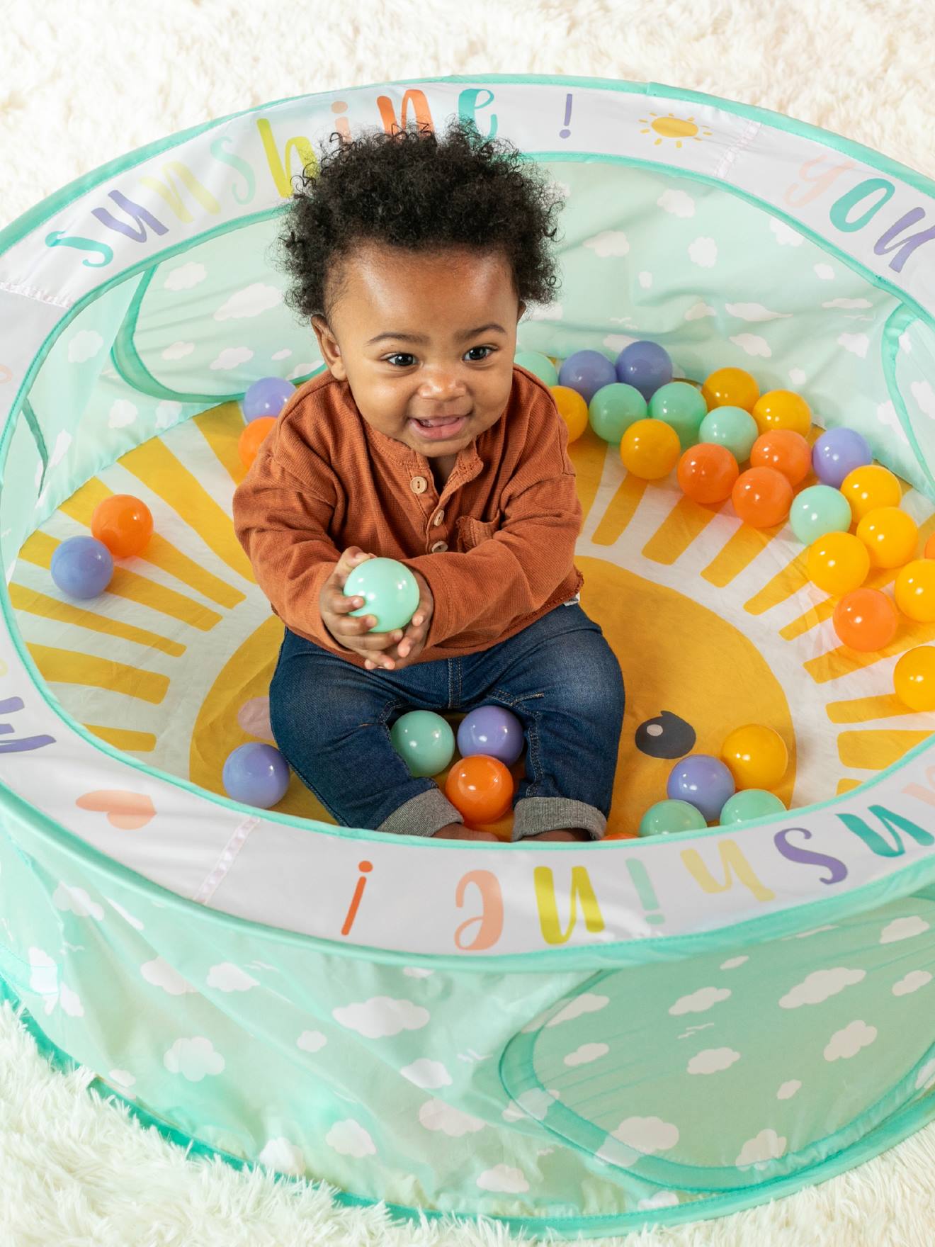 Aire de jeu - piscine à balles multicolore
