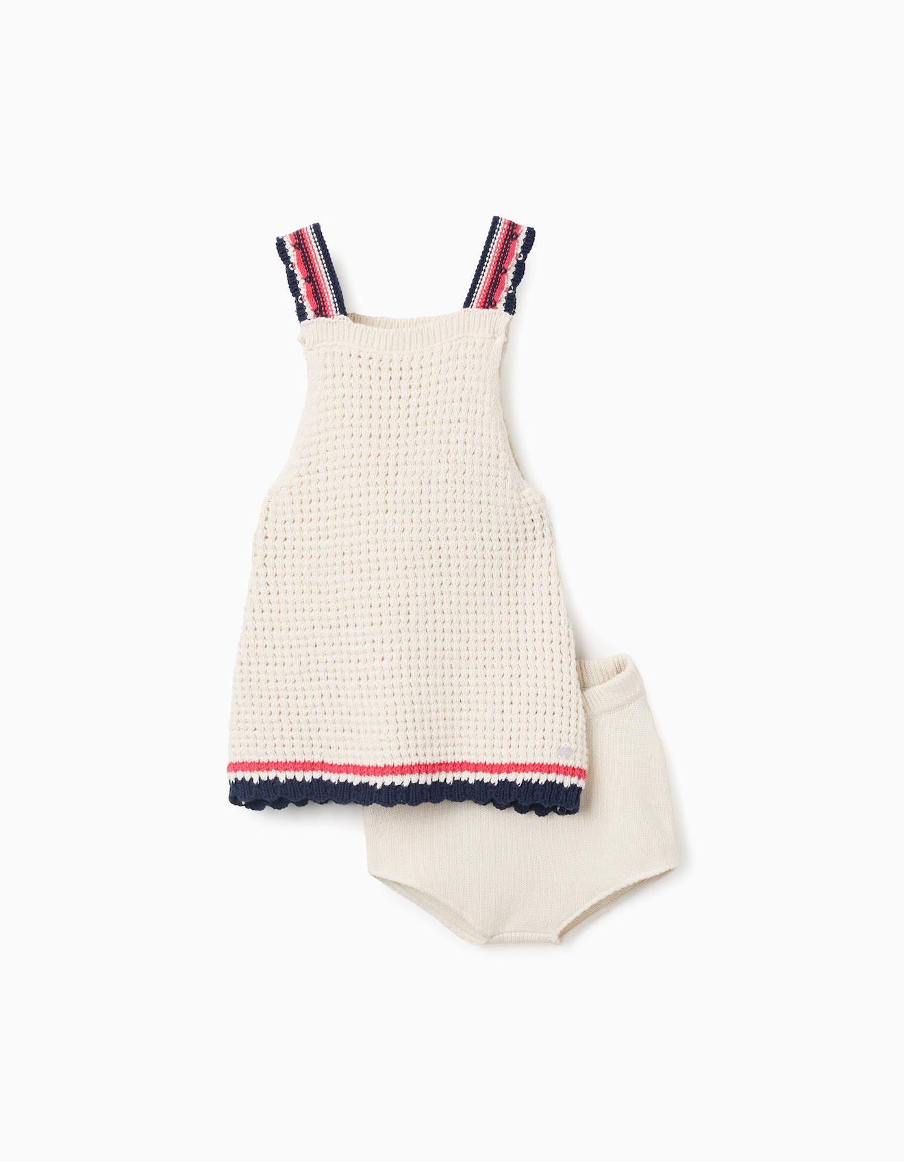 Robe + Bloomer En Maille Blanc