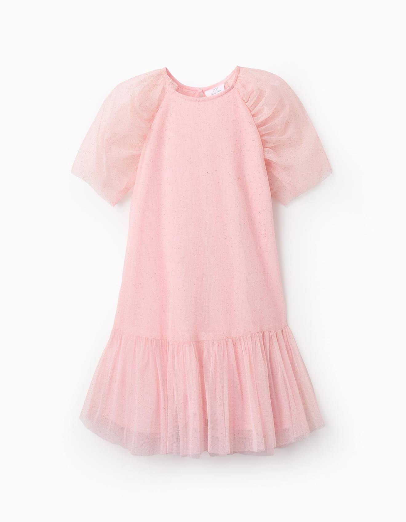 Robe En Tulle À Paillettes Rose Clair