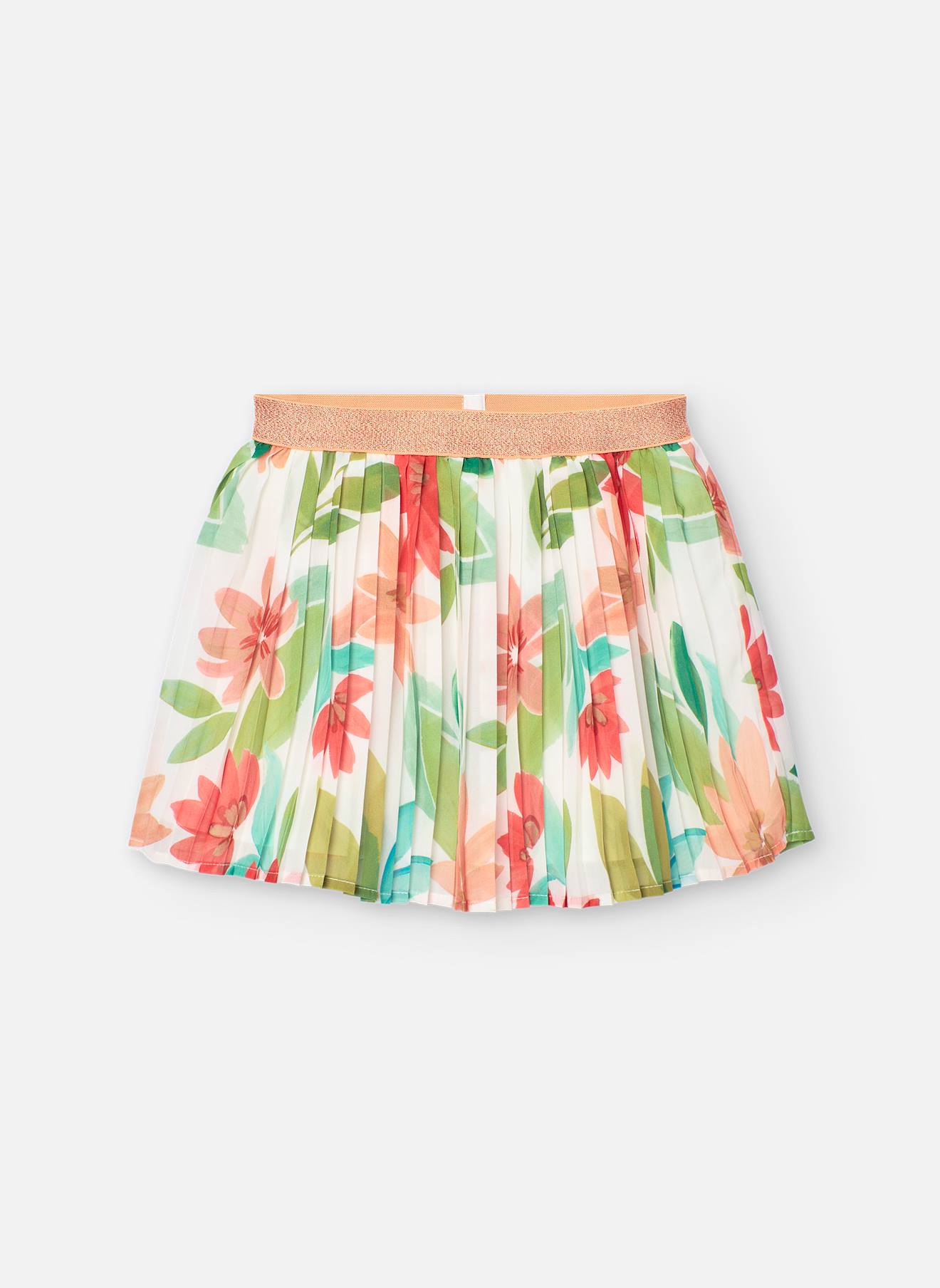 Jupe Plissée Avec Imprimé Fleuri Multicolore