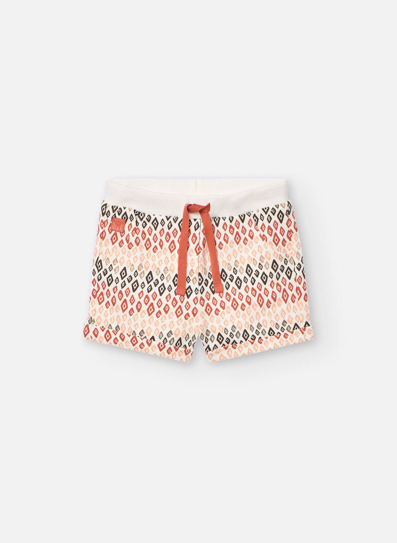 Short En Coton Avec Imprimé Ethnique Multicolore