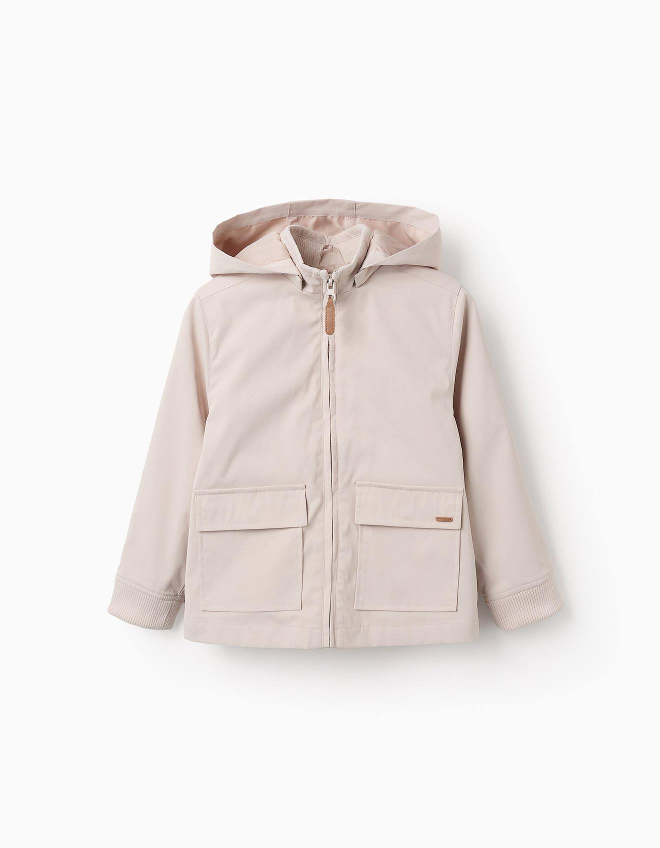 Veste Avec Capuche Amovible Beige Clair