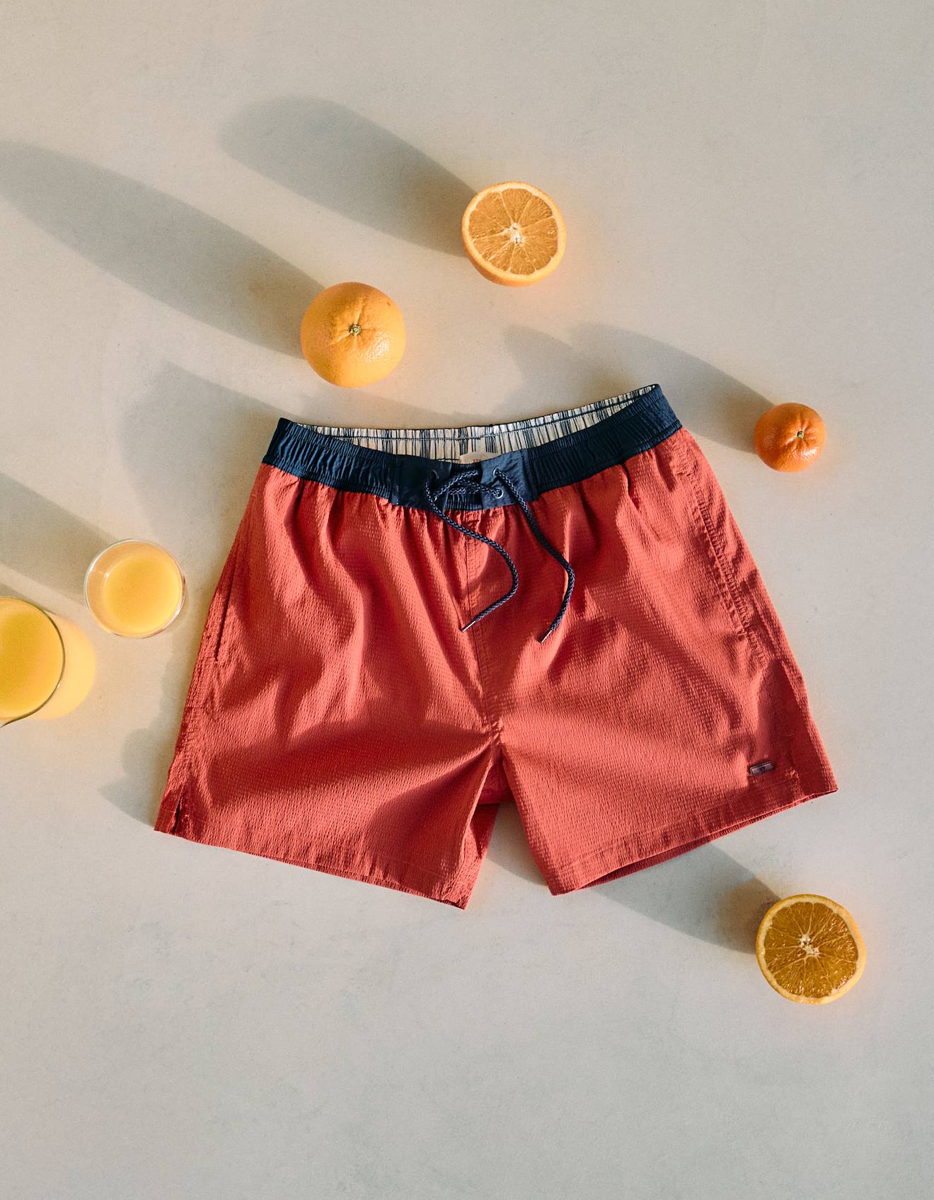 Short De Bain Rouge Clair