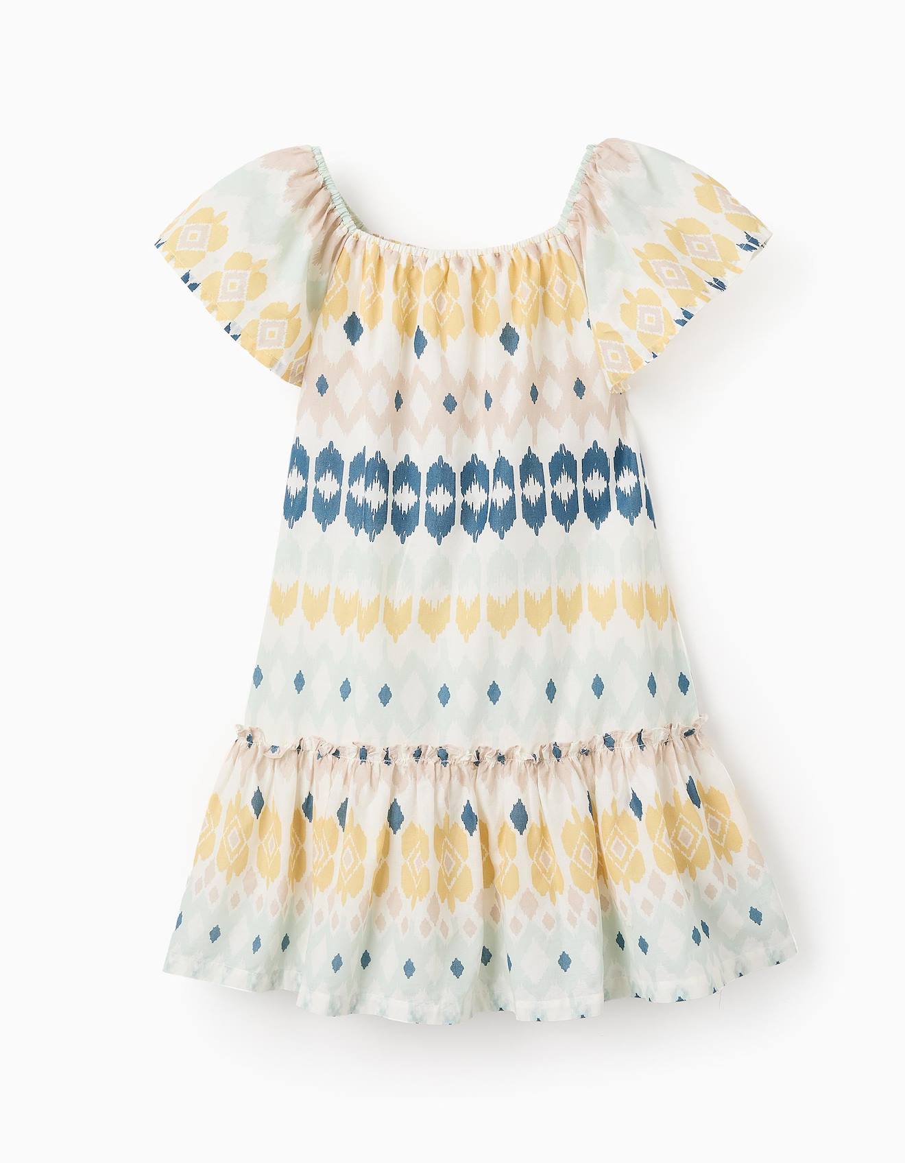Robe Avec Motif Ethnique Beige Clair