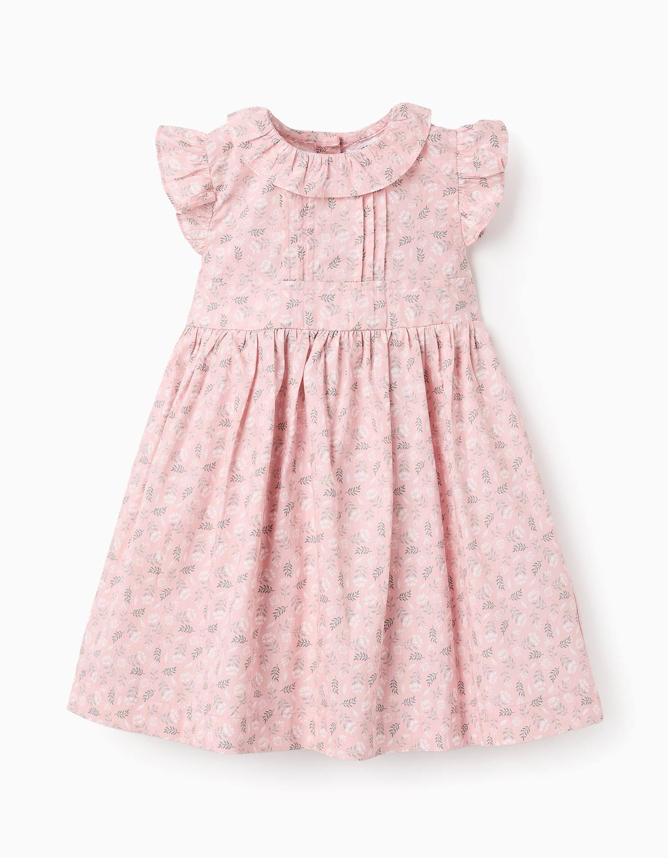 Robe En Coton Floral Rose Clair