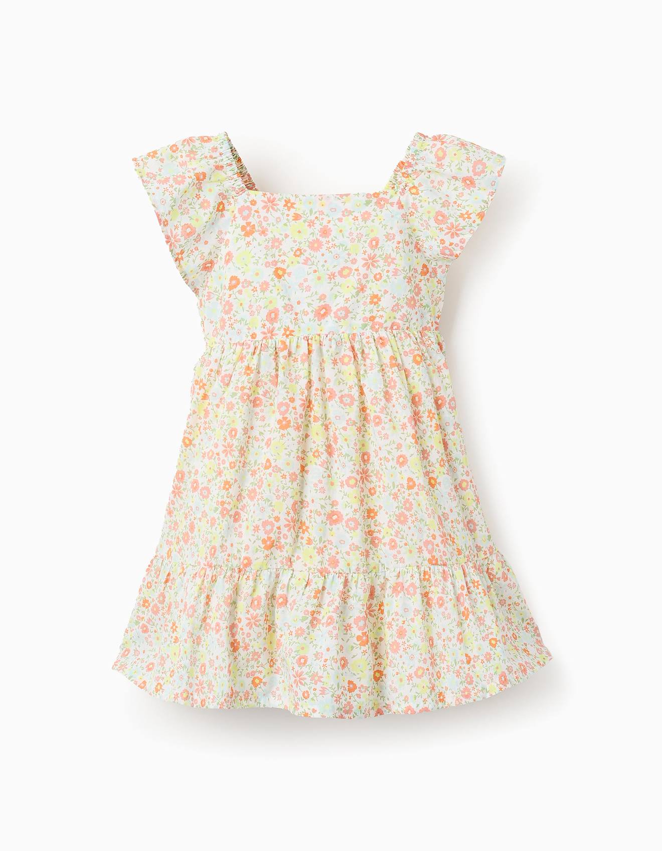 Robe En Coton Florale Orange