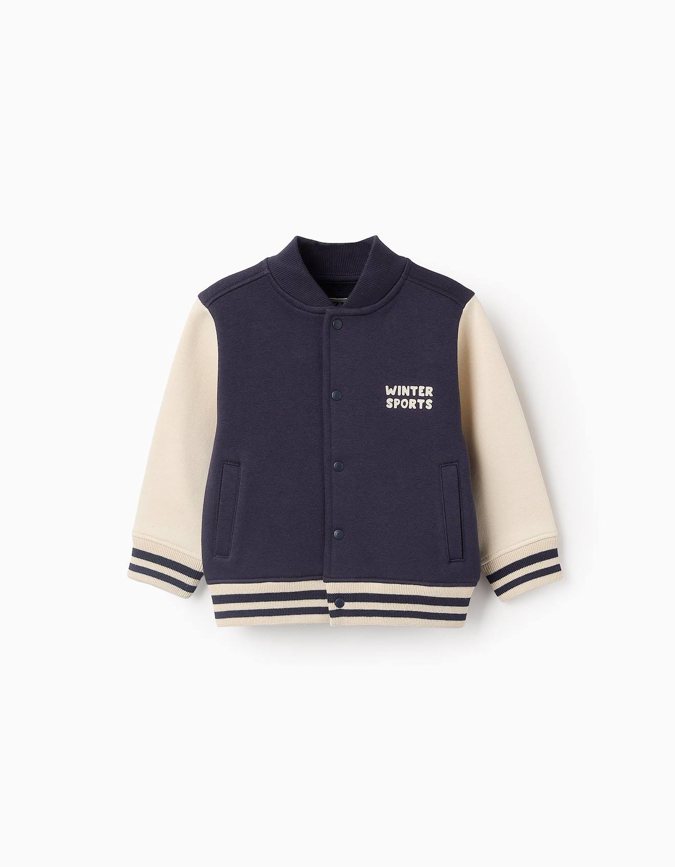 Veste Bomber Gratté Bleu Foncé