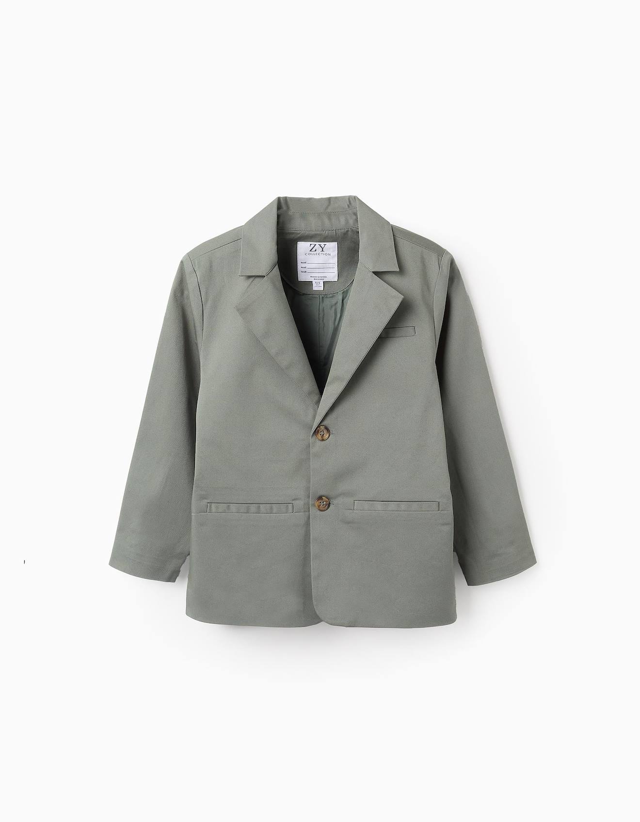 Blazer En Sergé Vert Foncé