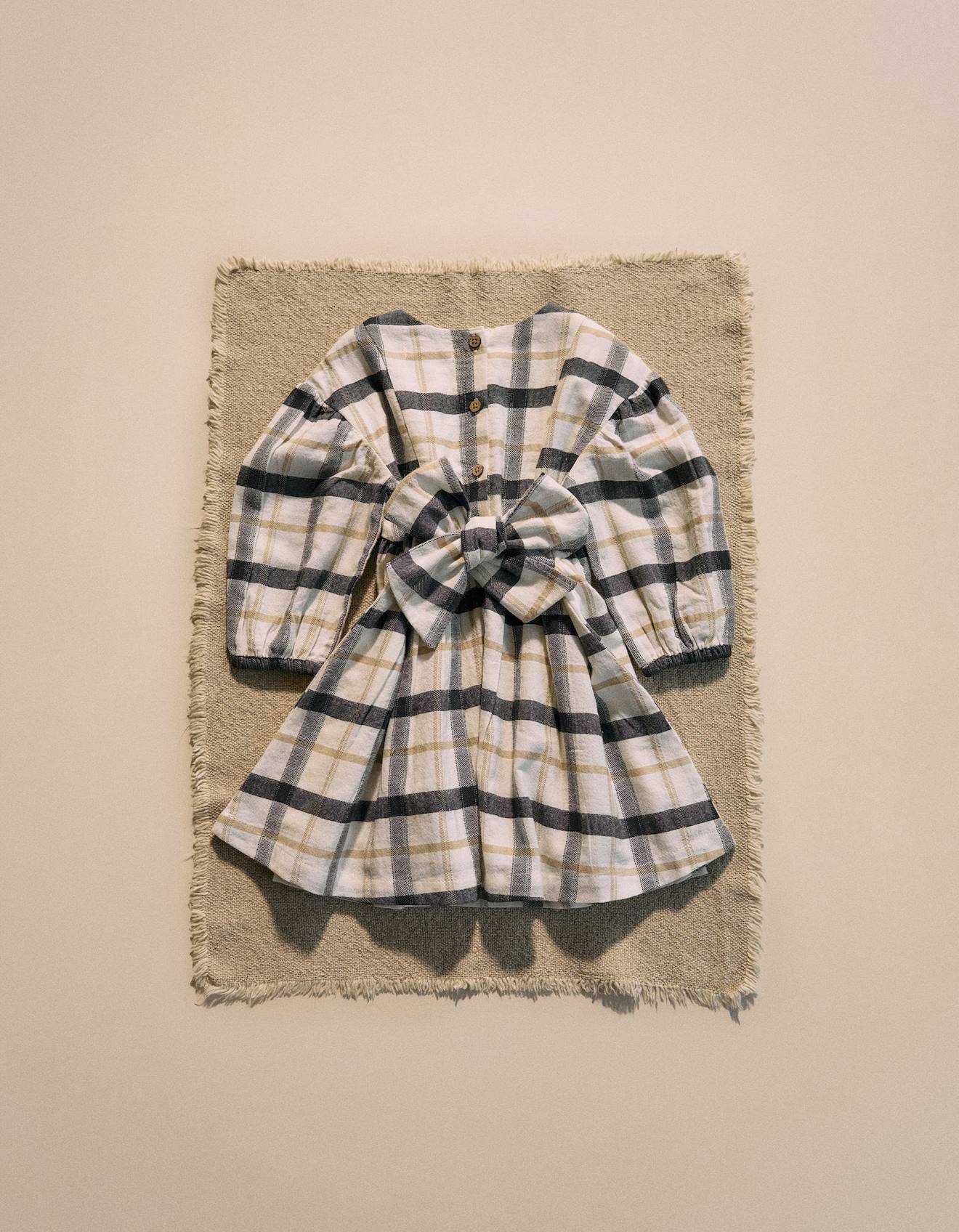 Robe En Coton À Carreaux Brothers & Sisters Beige
