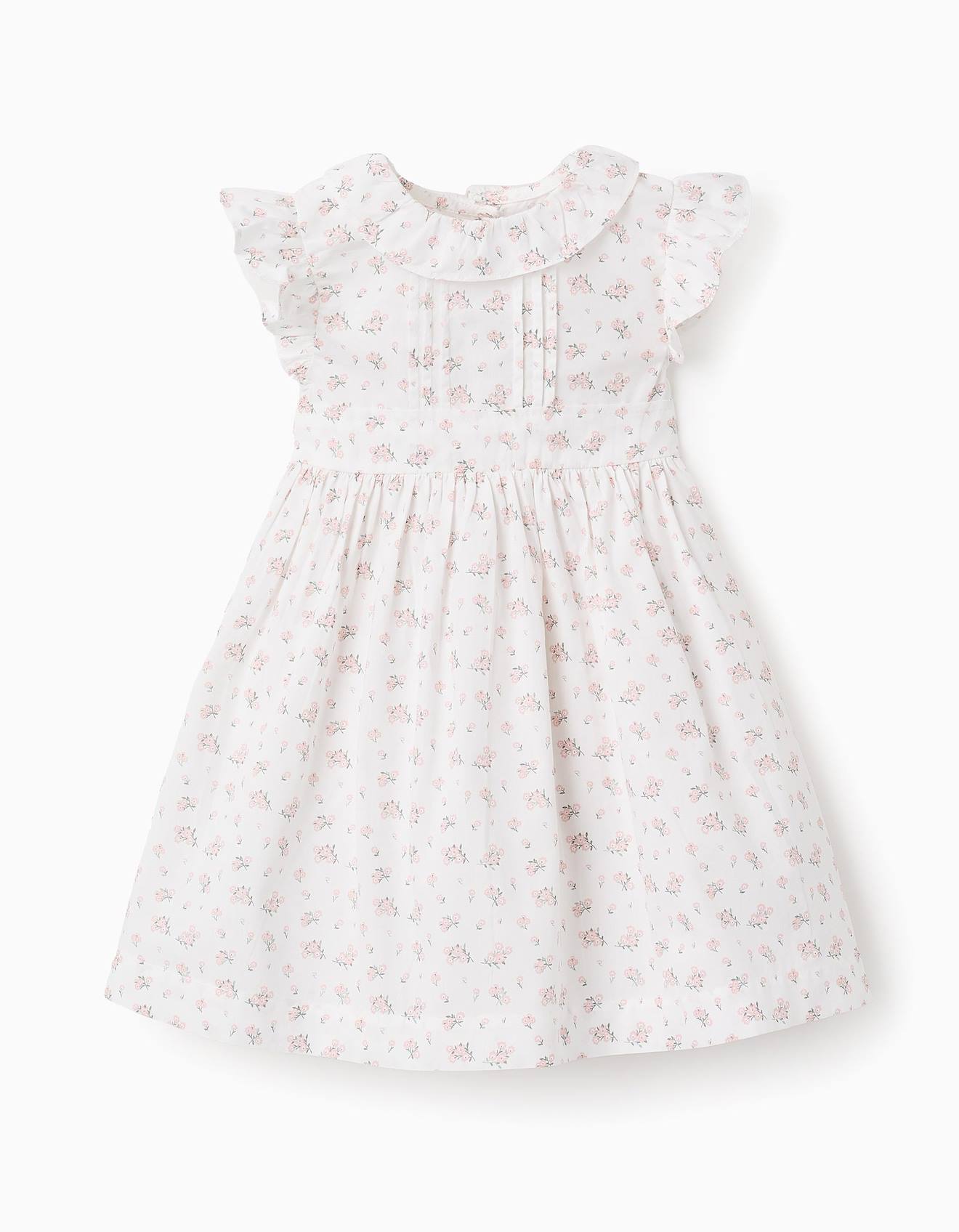 Robe En Coton Floral Blanc