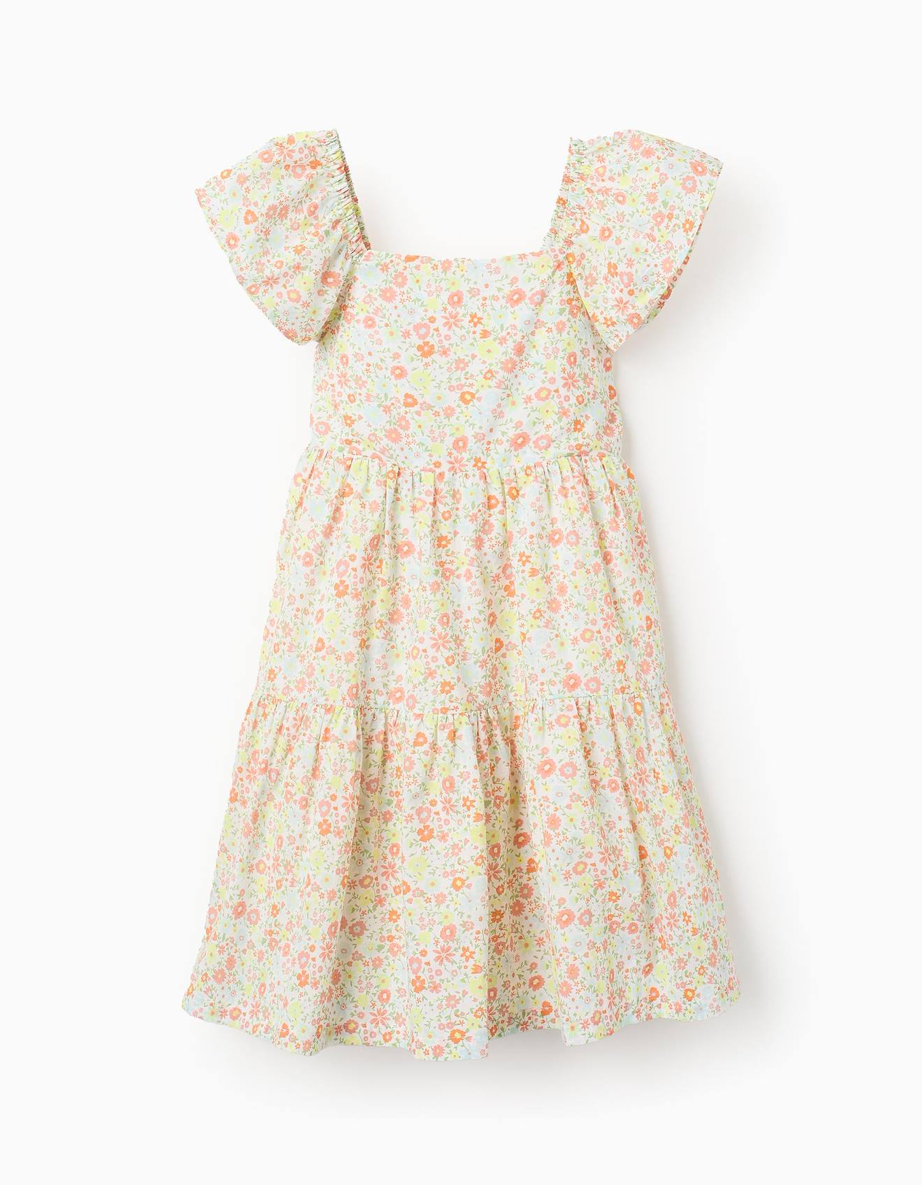 Robe En Coton Florale Orange