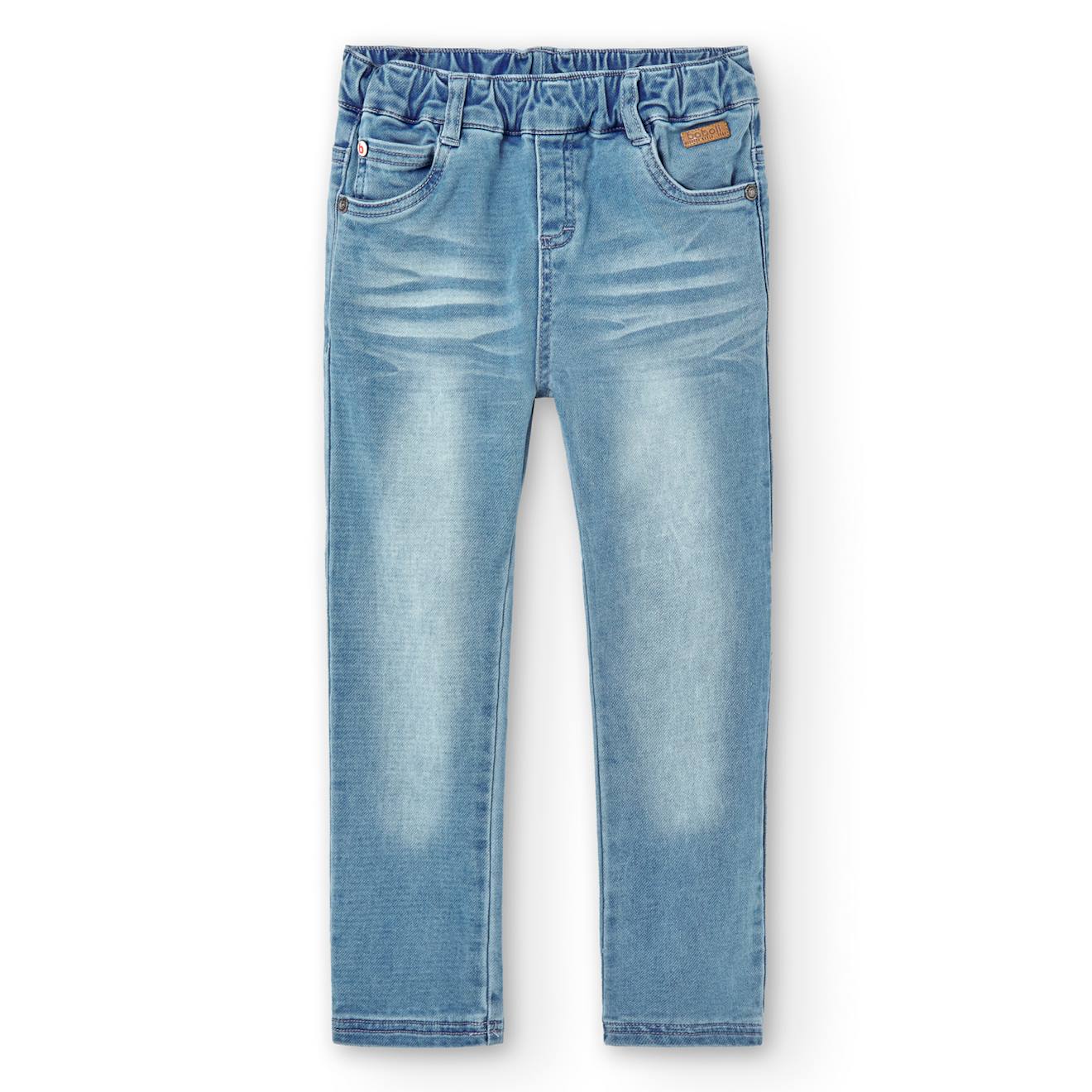 Jean À Cinq Poches Avec Taille Élastique Bleu