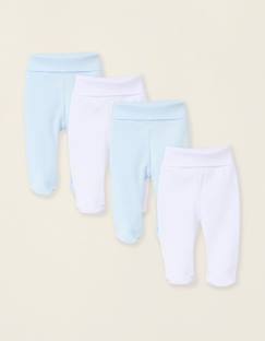 Pack 4 pantalons à pieds en coton  - vertbaudet enfant