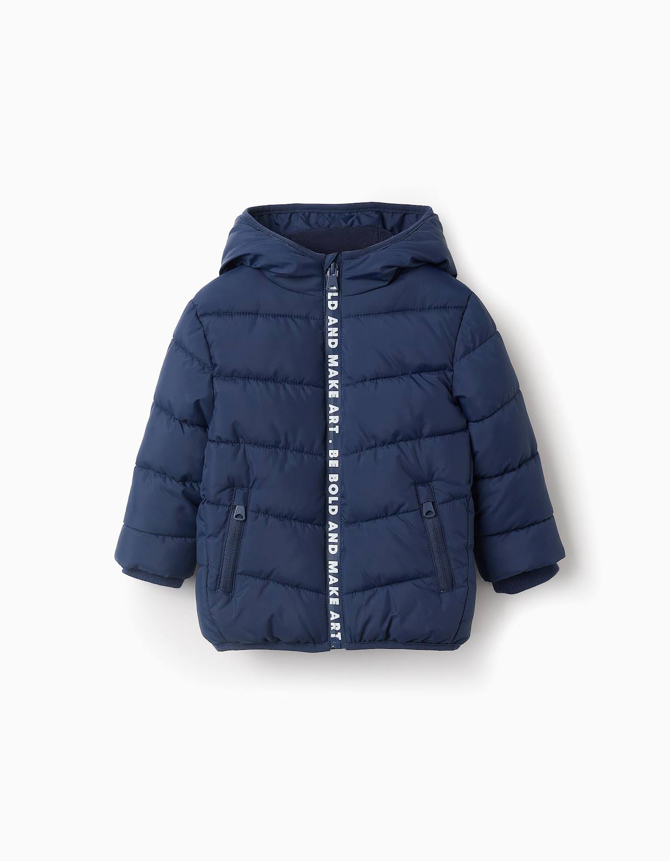 Doudoune Avec Capuche Bleu Foncé