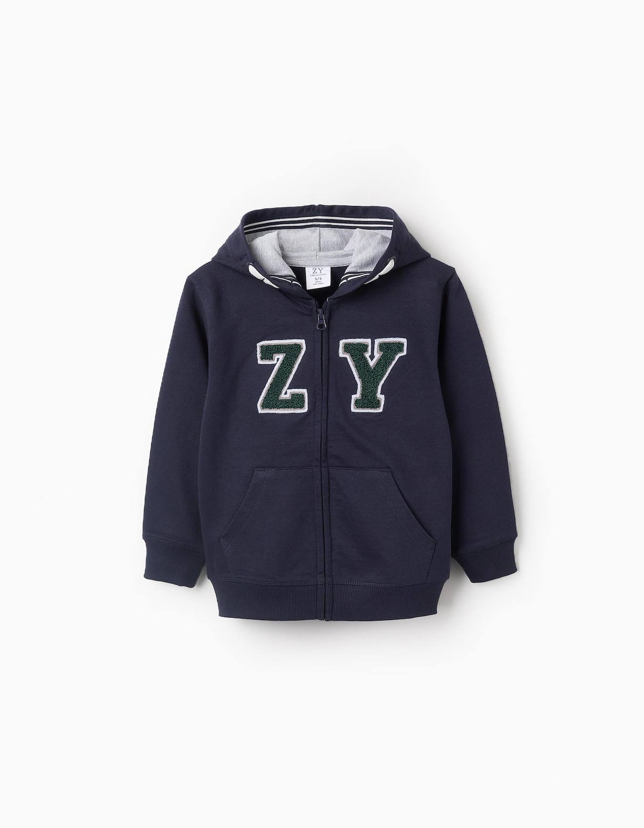Veste Avec Capuche Bleu Foncé
