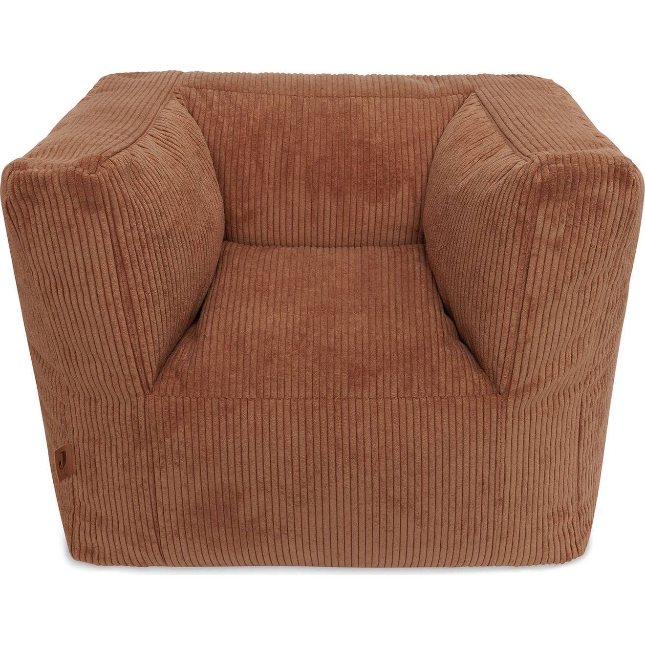 Fauteuil Pouf Marron Velours