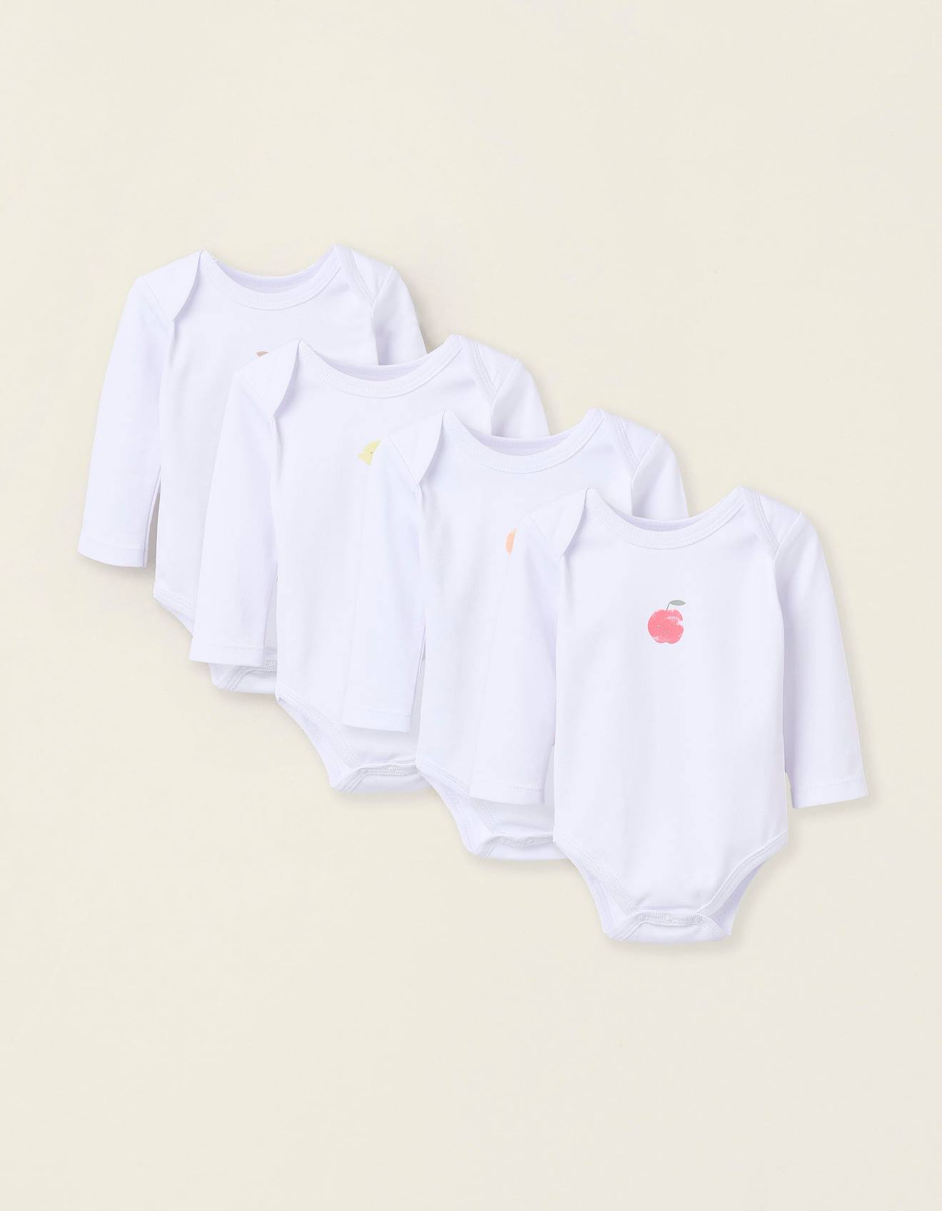 Pack 4 Bodies De Coton Blanc