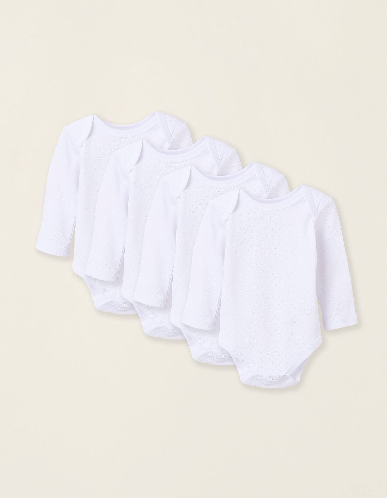 Pack 4 Bodies En Pointelle Blanc