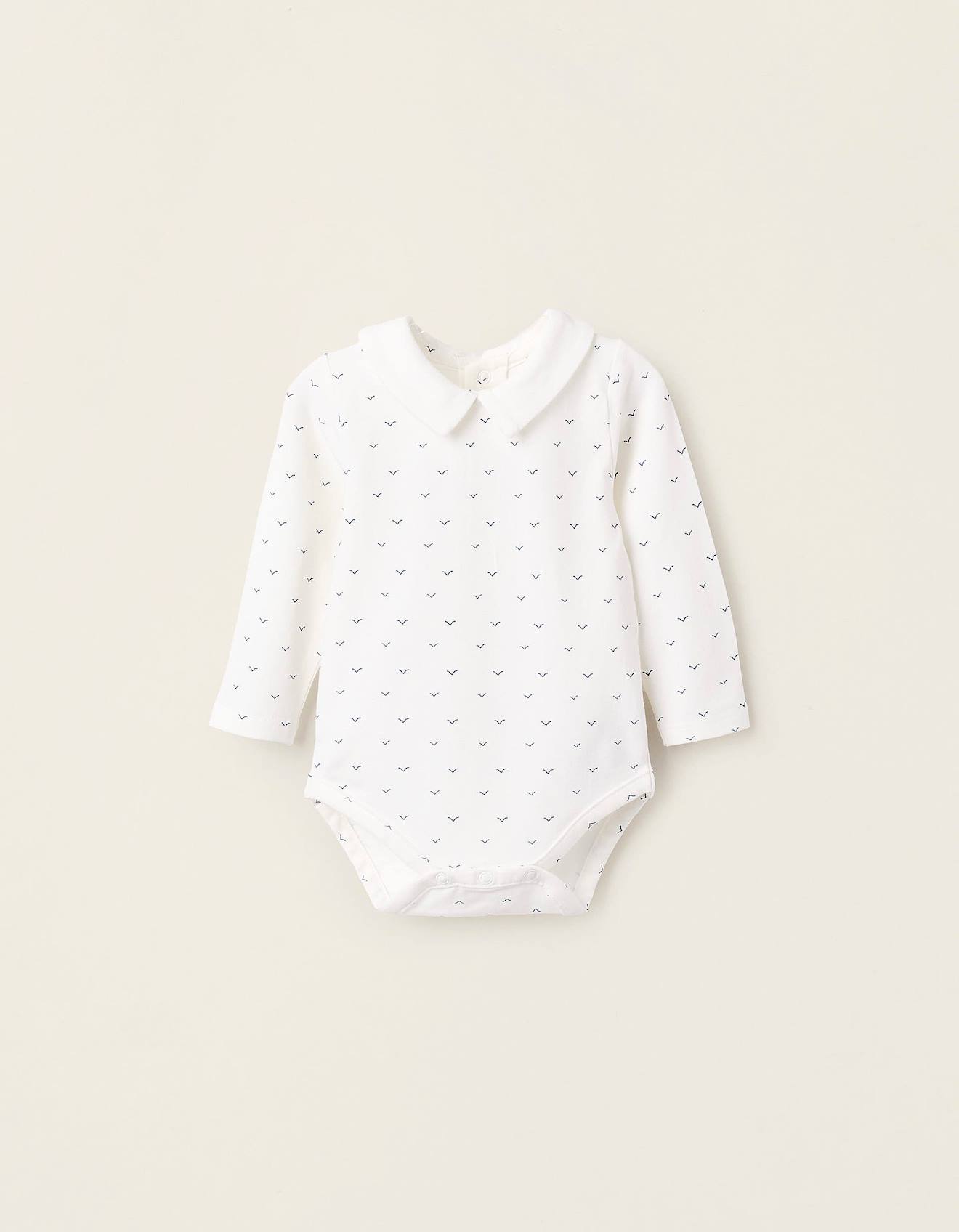 Body Avec Motif Doiseaux Blanc
