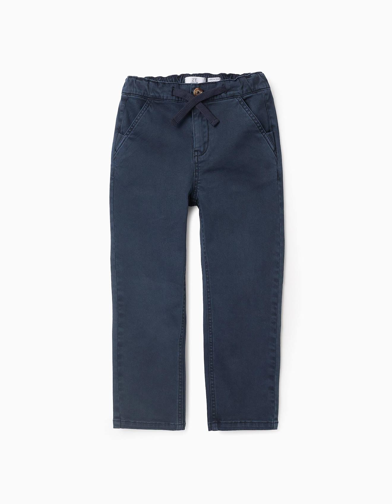 Pantalon Chino Avec Cordon Bleu Foncé