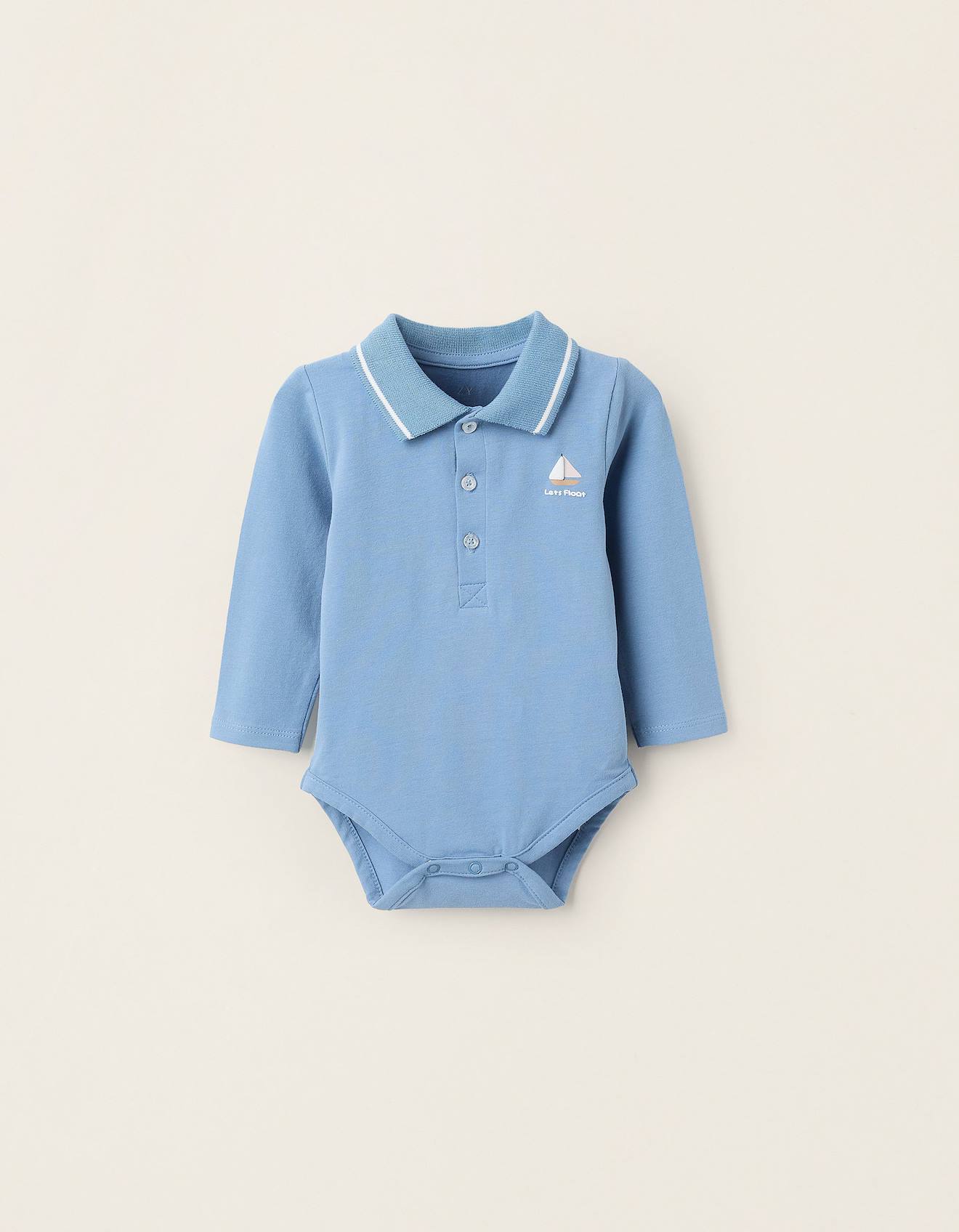 Body-polo En Coton Bleu