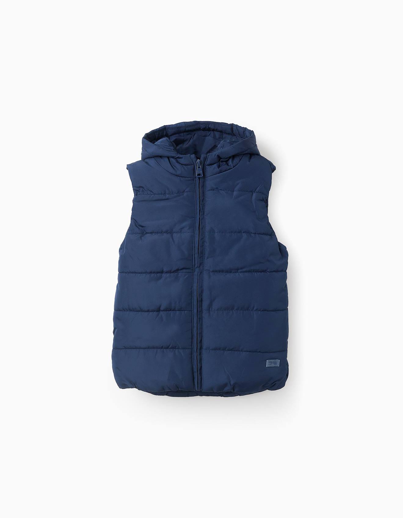 Gilet Matelassé Avec Capuche Bleu Foncé