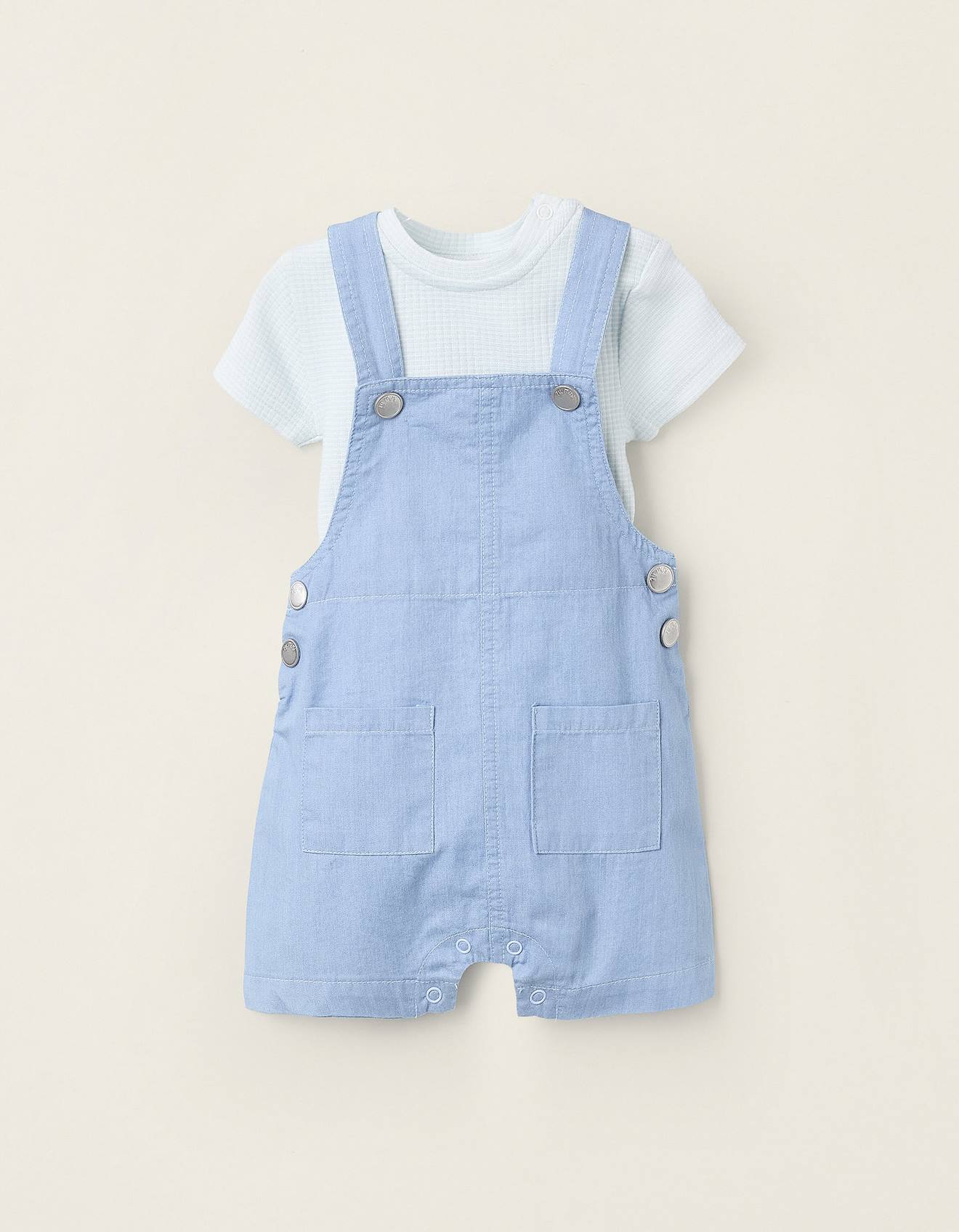Body + Salopette Bleu Clair