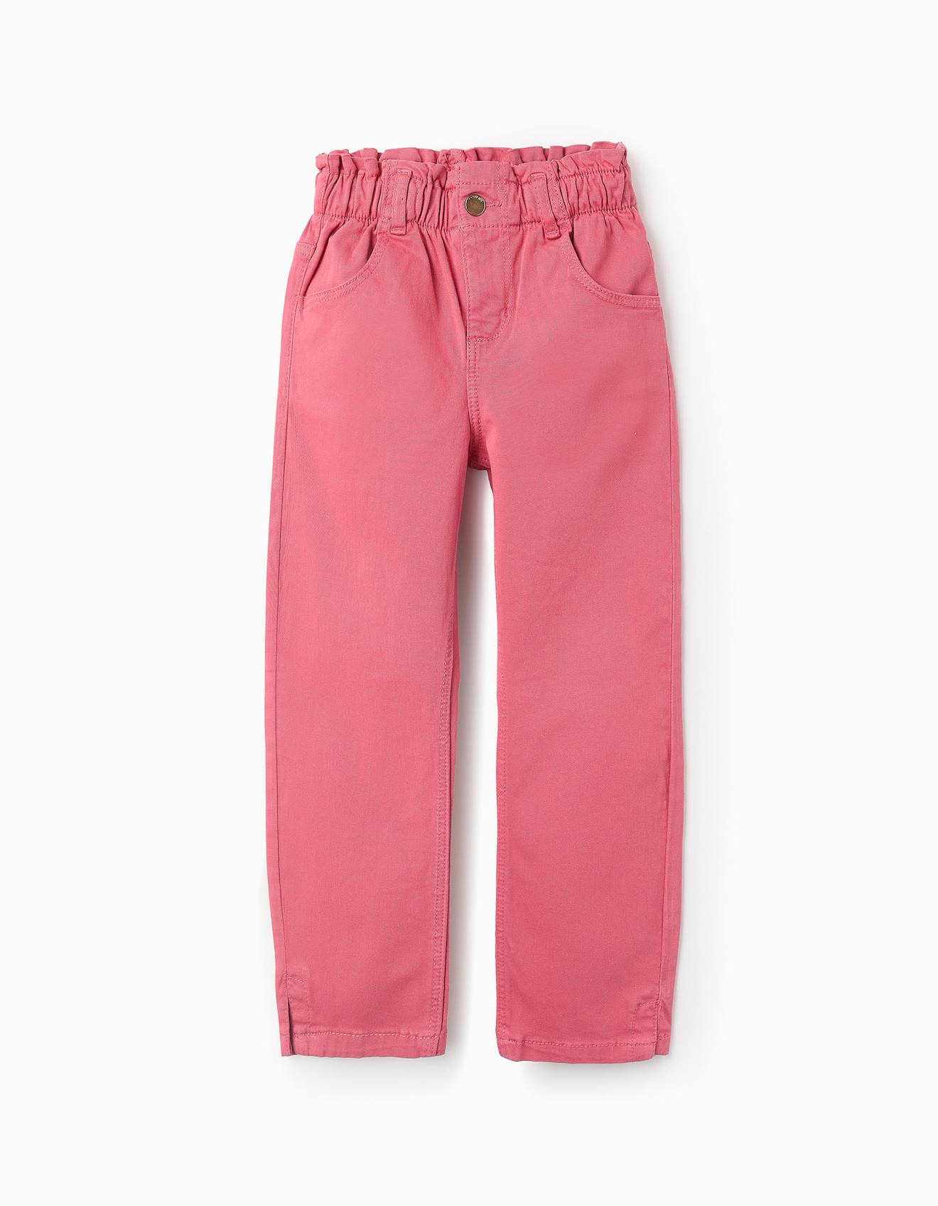 Pantalon En Sergé Rose Foncé