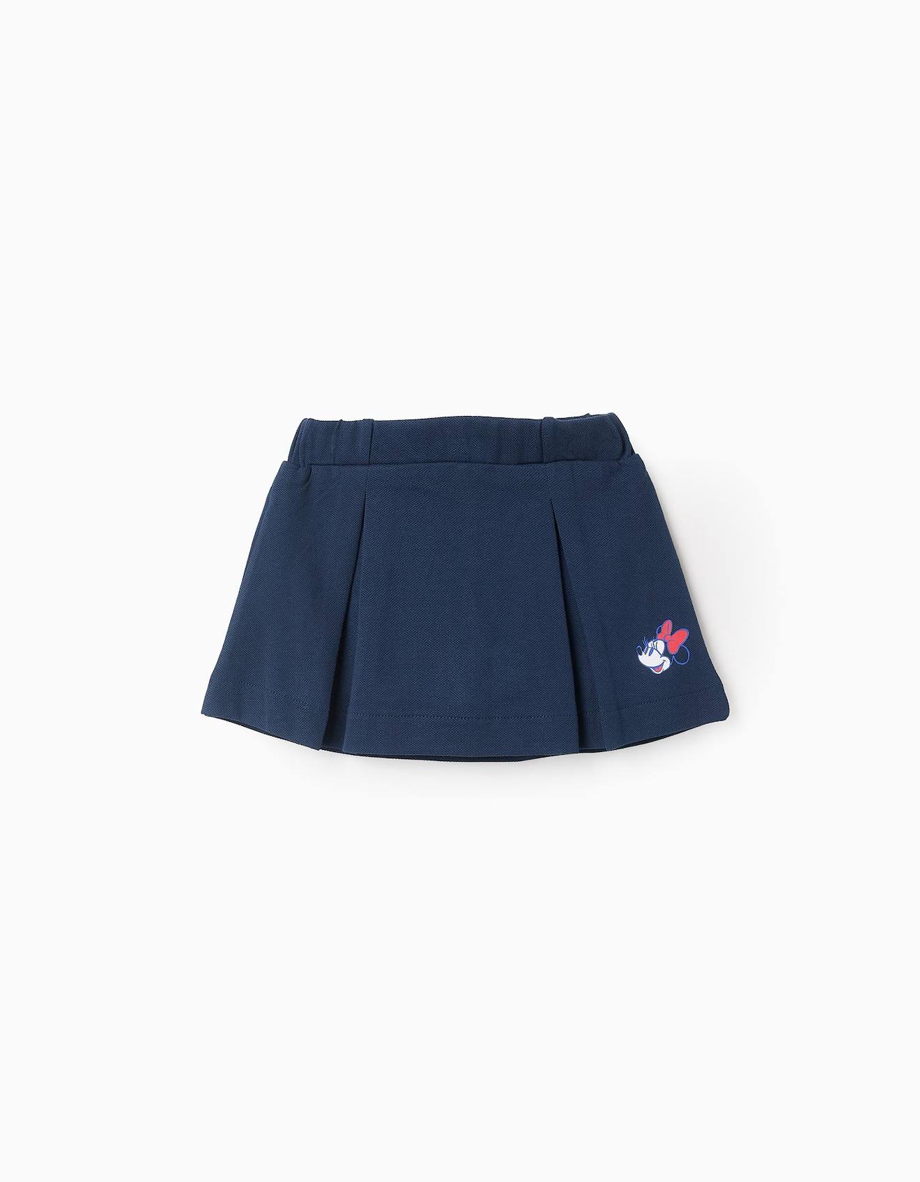 Jupe-culotte En Piqué De Coton Minnie Bleu Foncé