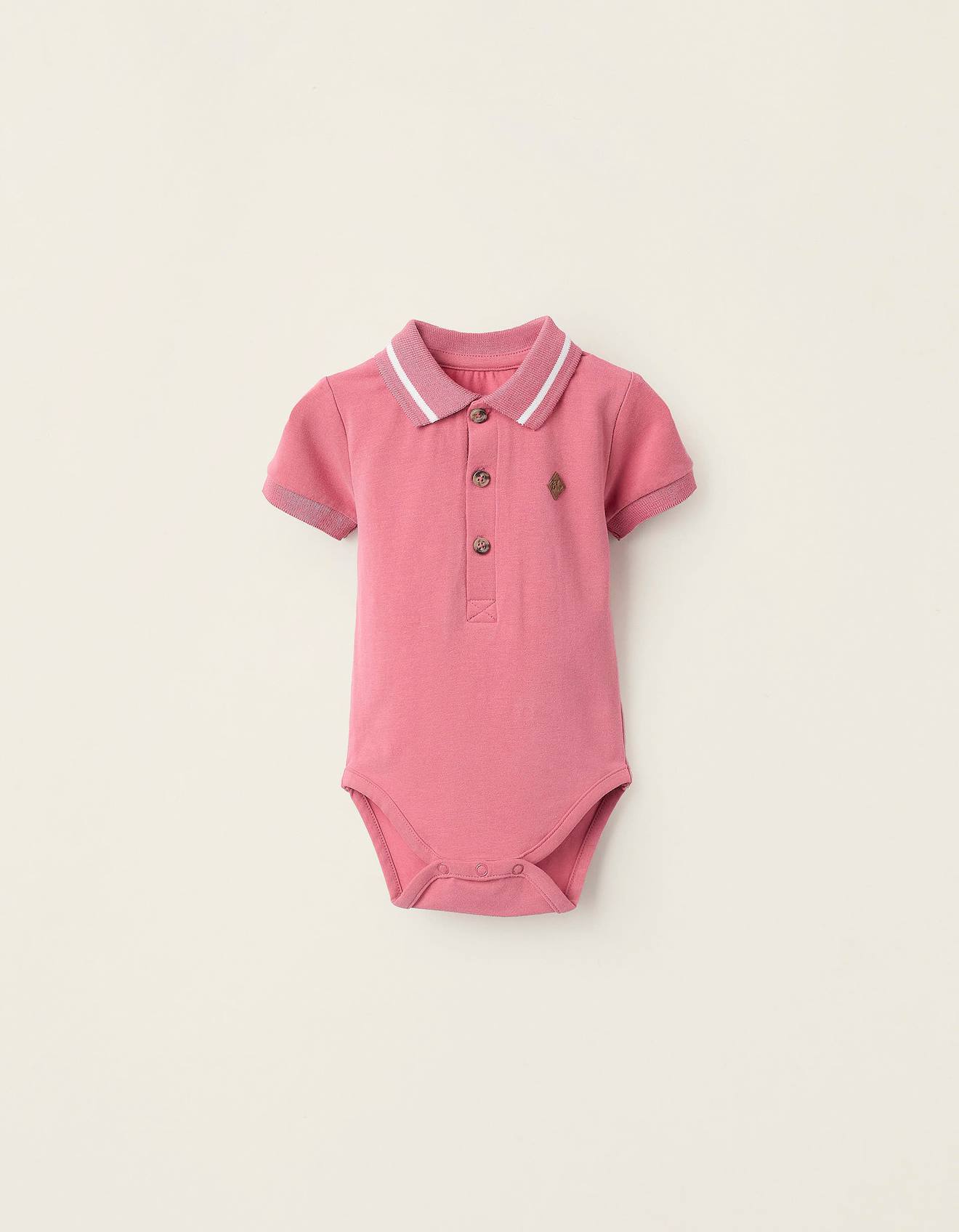 Body-polo En Coton Rose Foncé