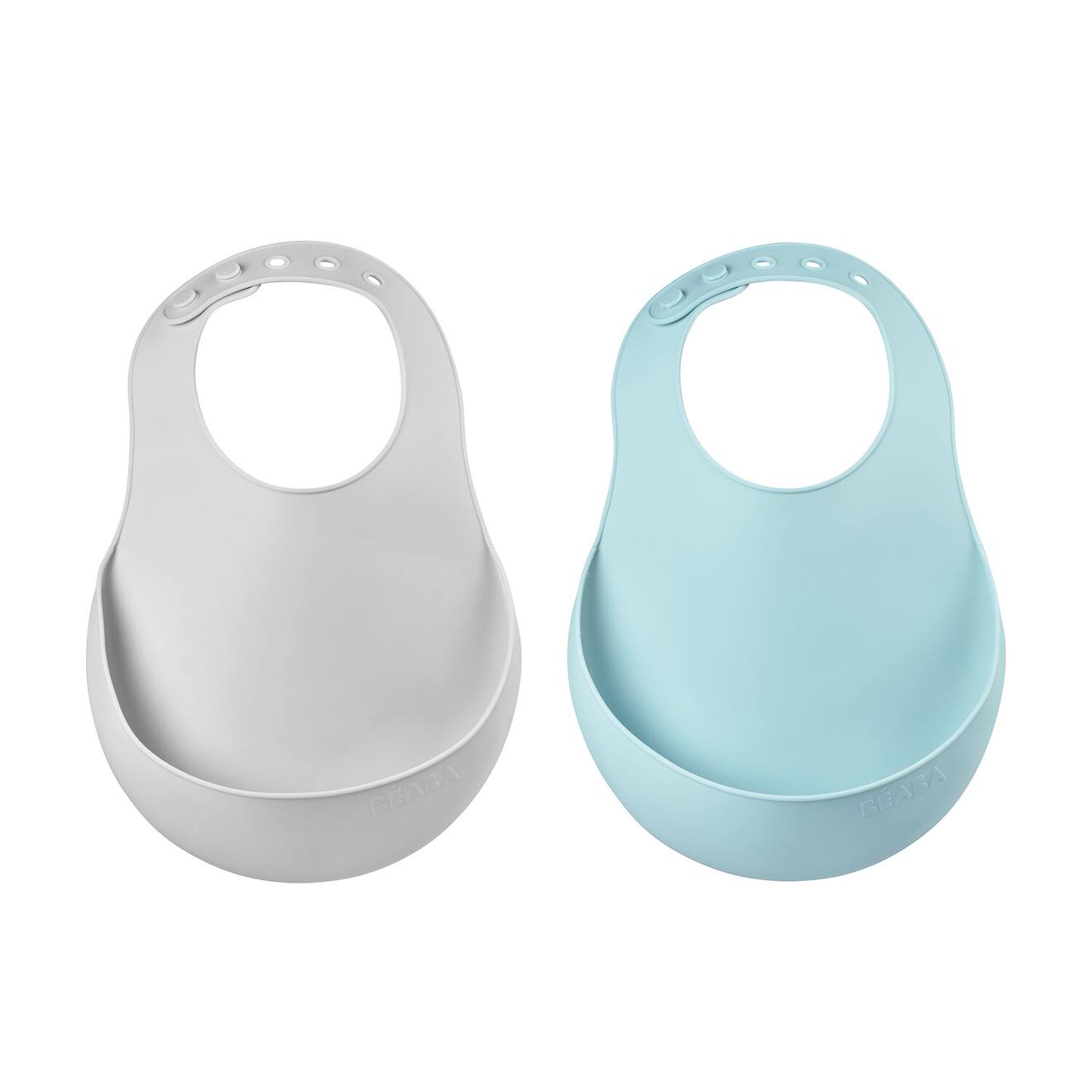 Lot De 2 Bavoirs En Silicone Vert