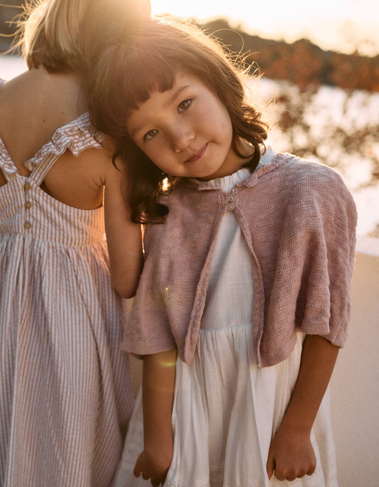 Cape En Maille De Coton Rose