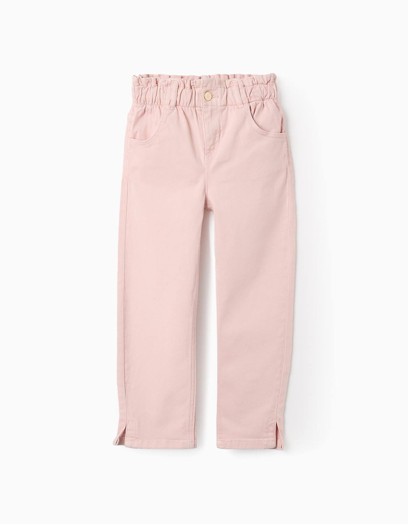 Pantalon En Sergé Rose Clair