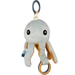 Puériculture-Peluche d'activités vibrante à suspendre jelly bleu