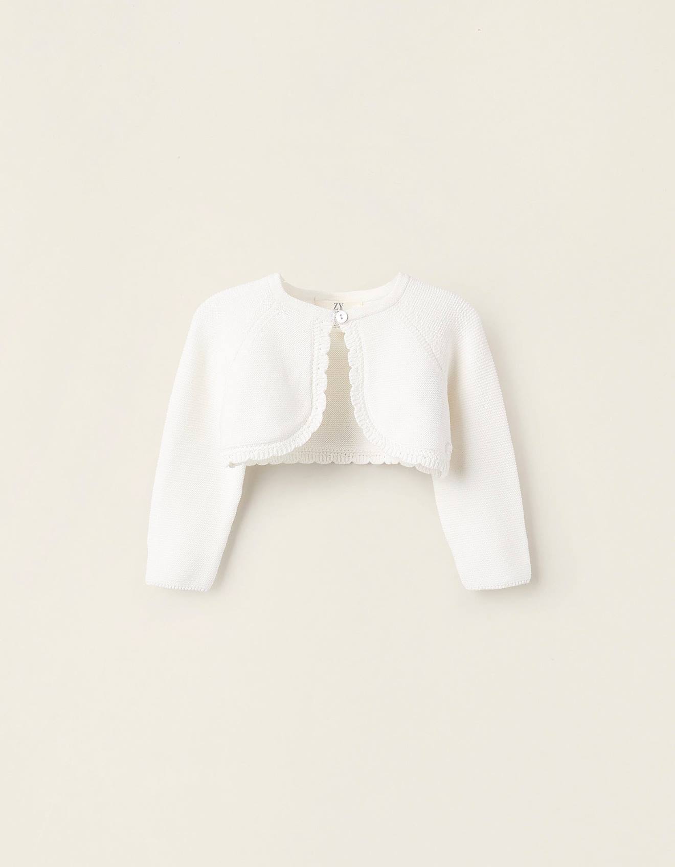 Gilet En Maille En Coton Blanc