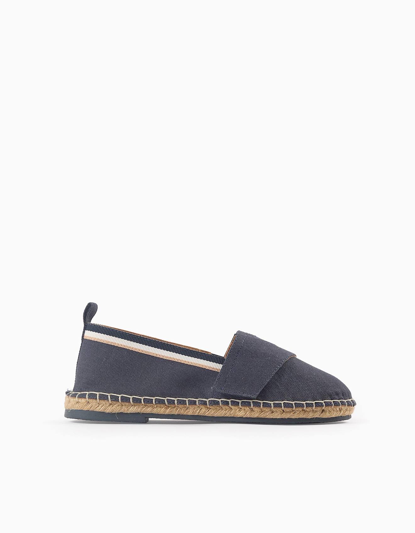 Espadrilles En Lin Et Jute Bleu Foncé