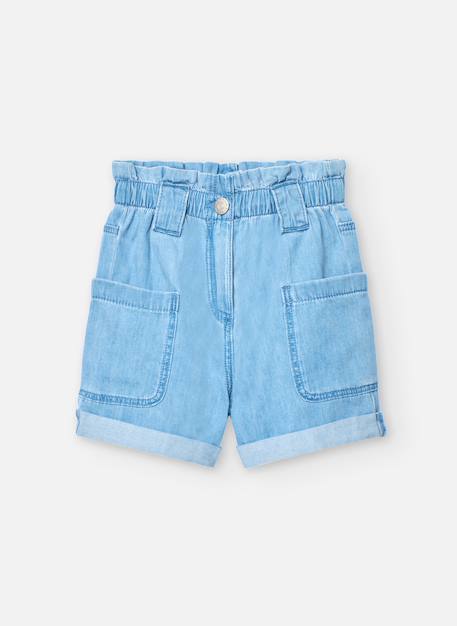 Fille-Short-Bermuda en jean