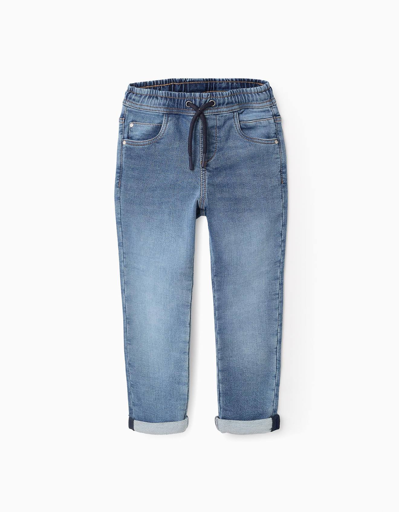 Pantalon De Jogpant En Jean Bleu