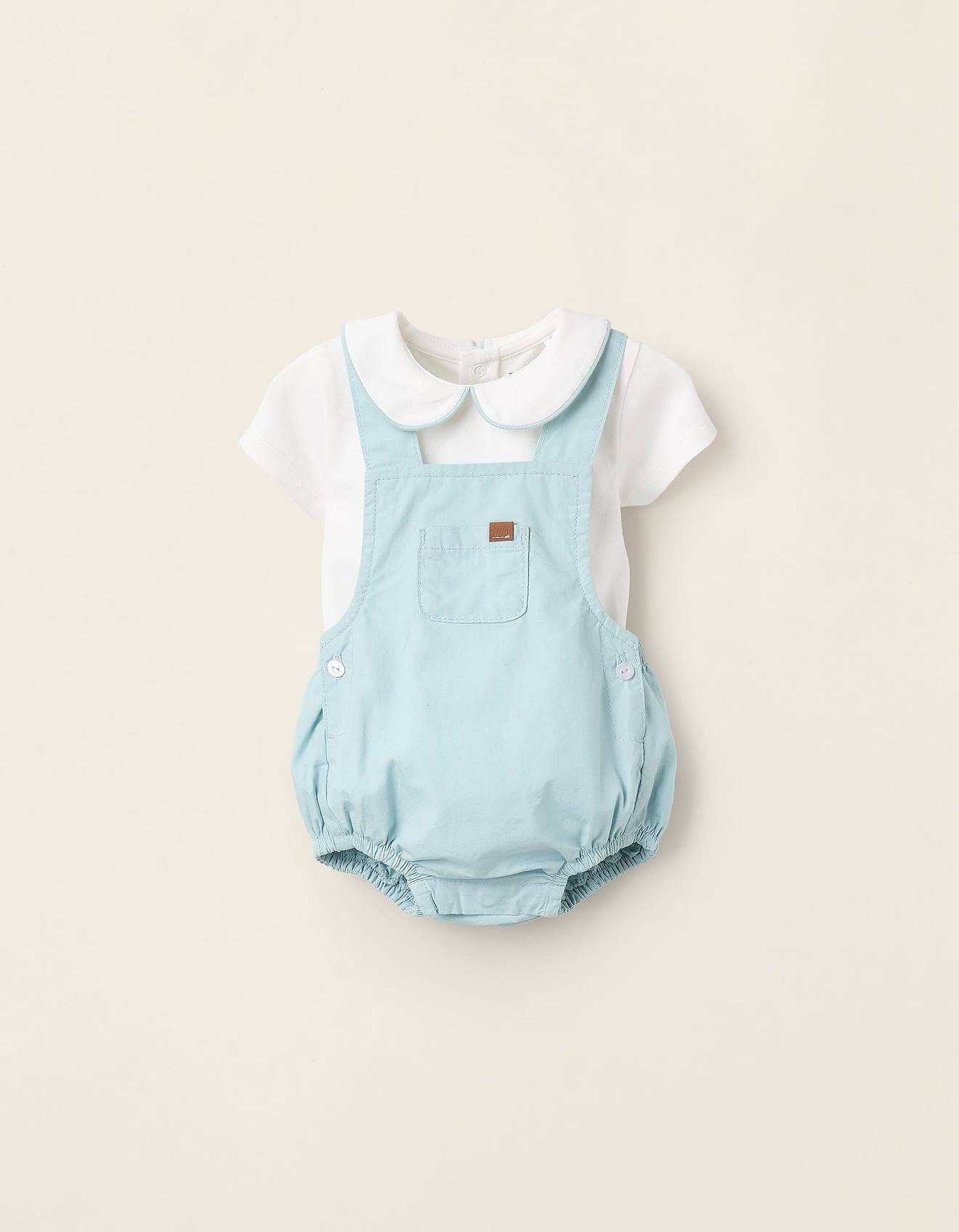 Body + Combi-short Bleu Clair