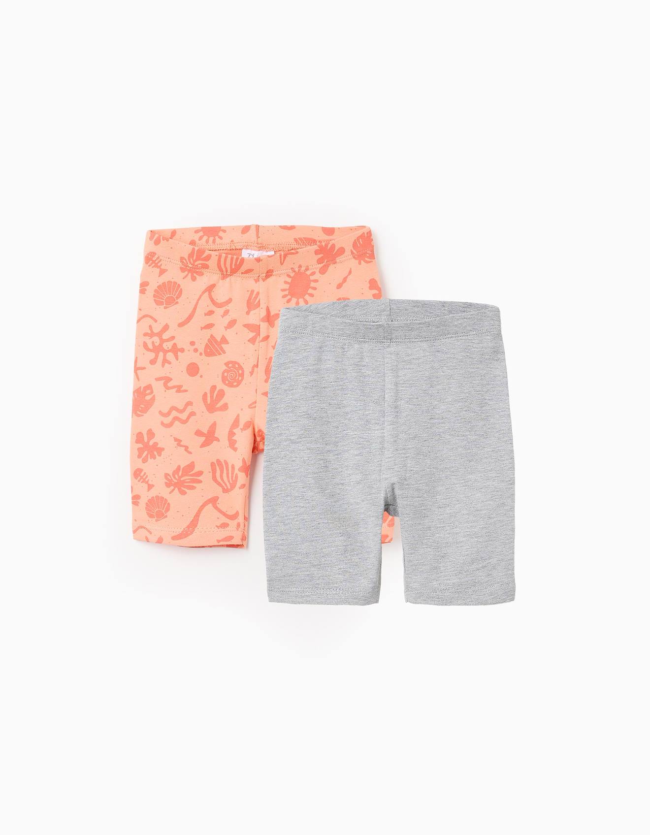 Pack 2 Shorts Cycliste Orange