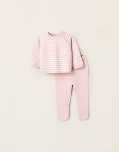 -Ensemble en maille à rayures