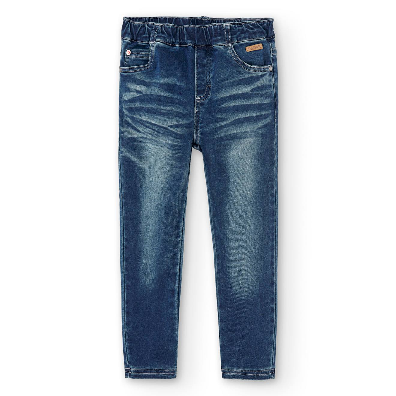 Jean À Cinq Poches Avec Taille Élastique Bleu