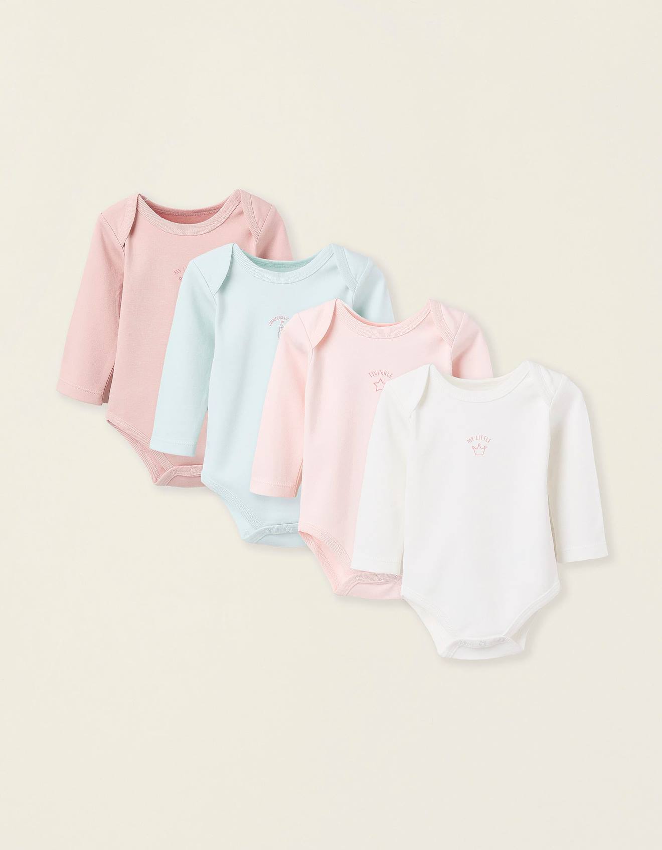 Pack 4 Bodies De Coton Multicolore
