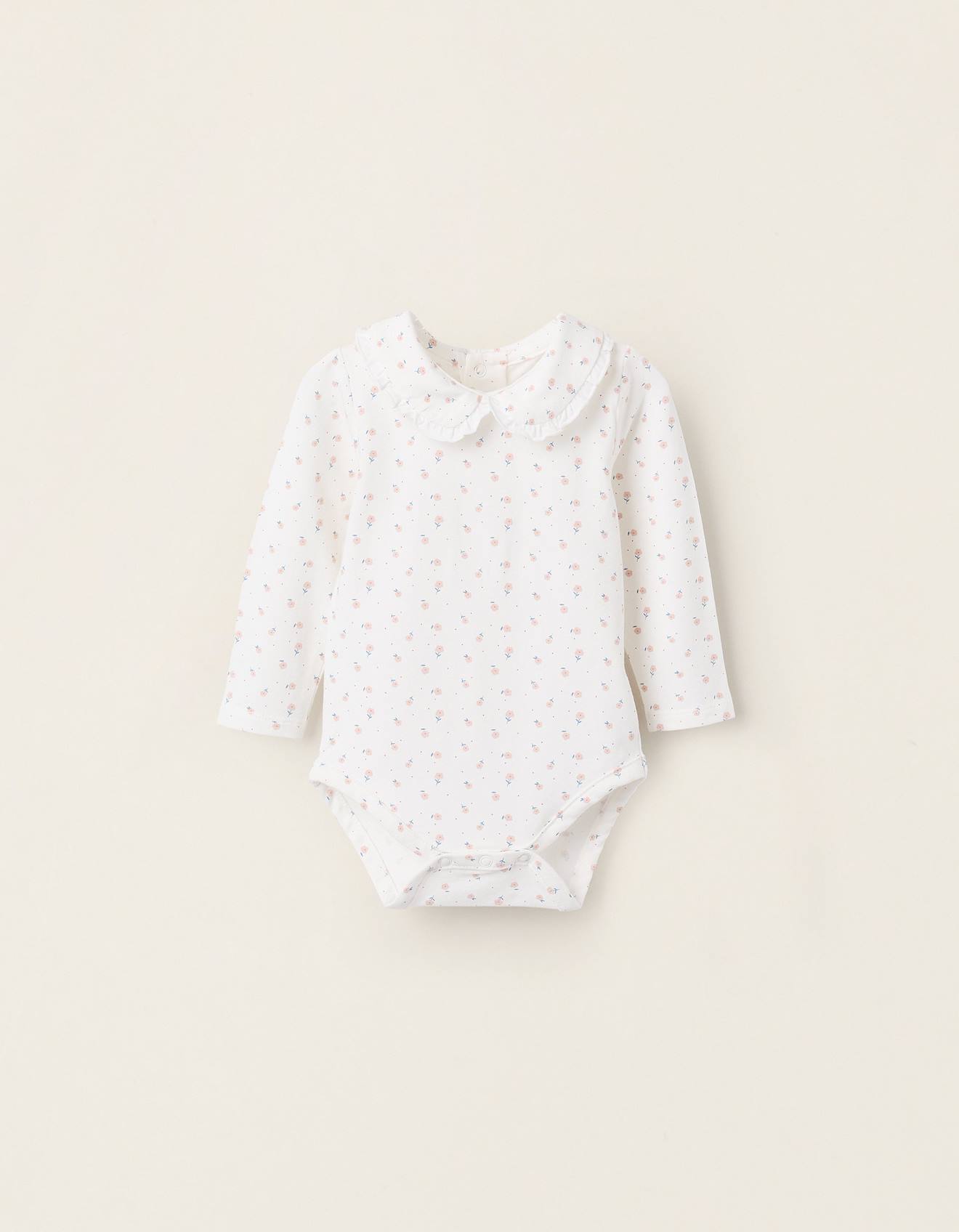 Body Avec Motif Floral Blanc