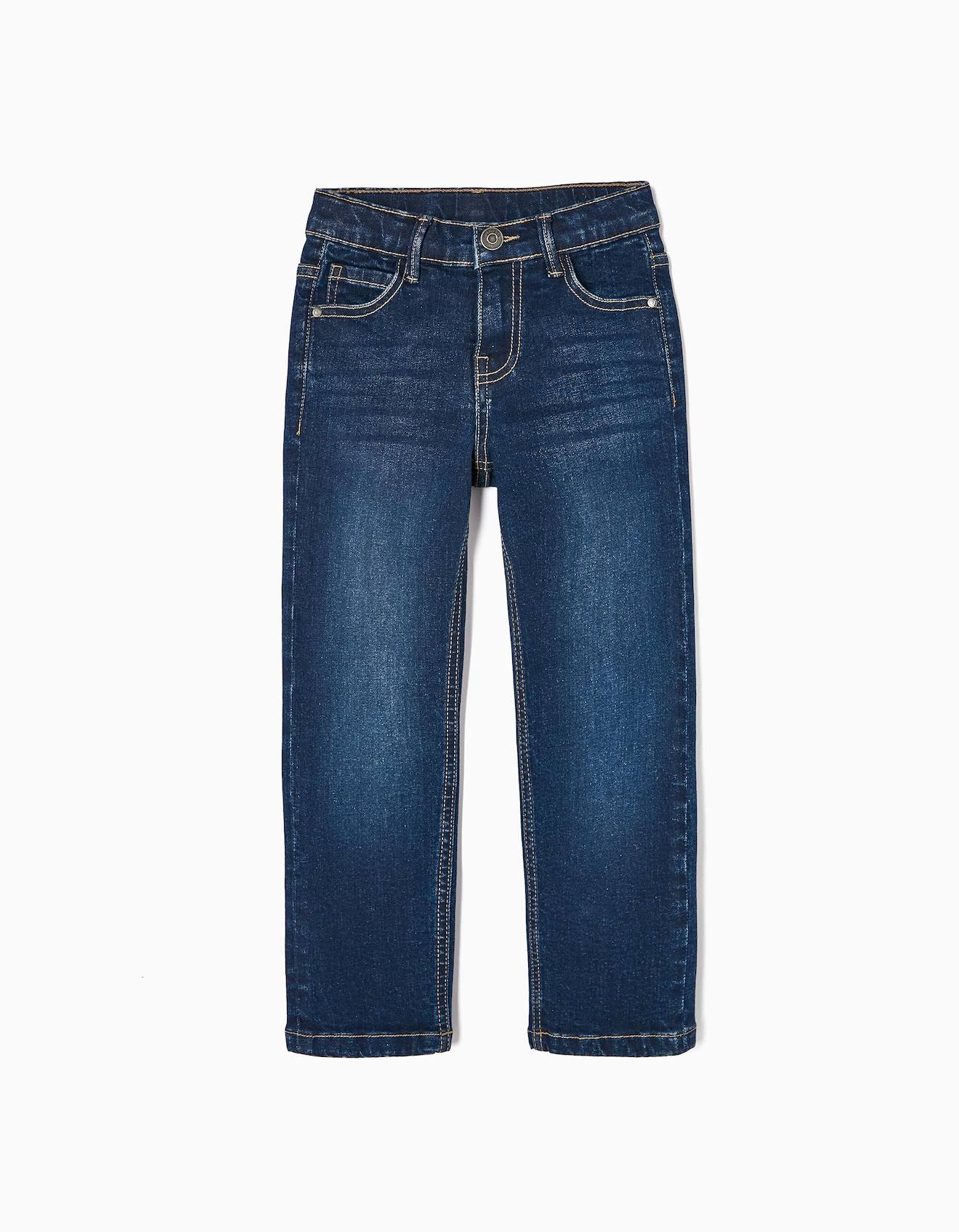 Jean En Coton Slim Fit Bleu Foncé